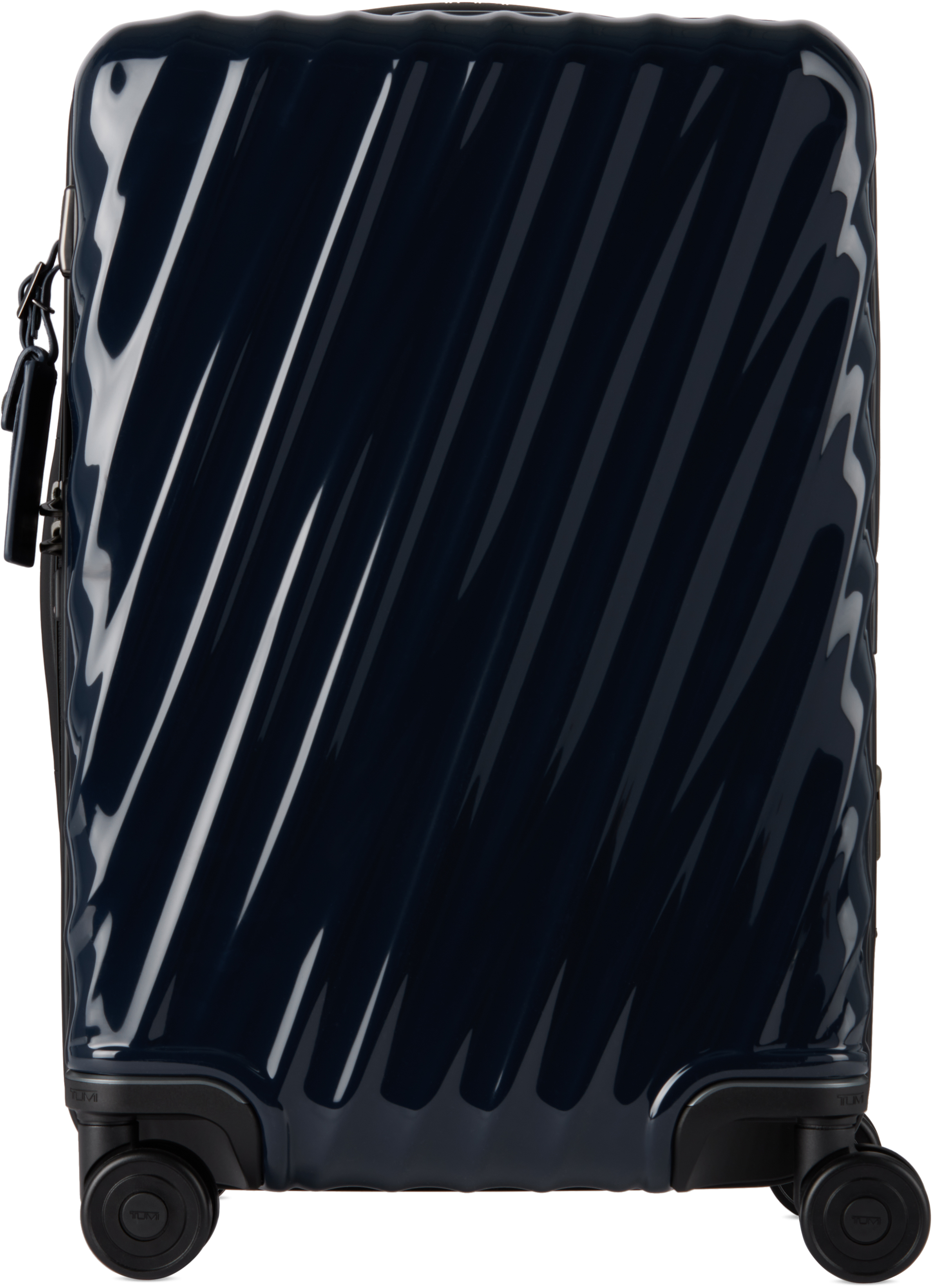 Navy International Expandable 4 Wheeled Carry-On Suitcase