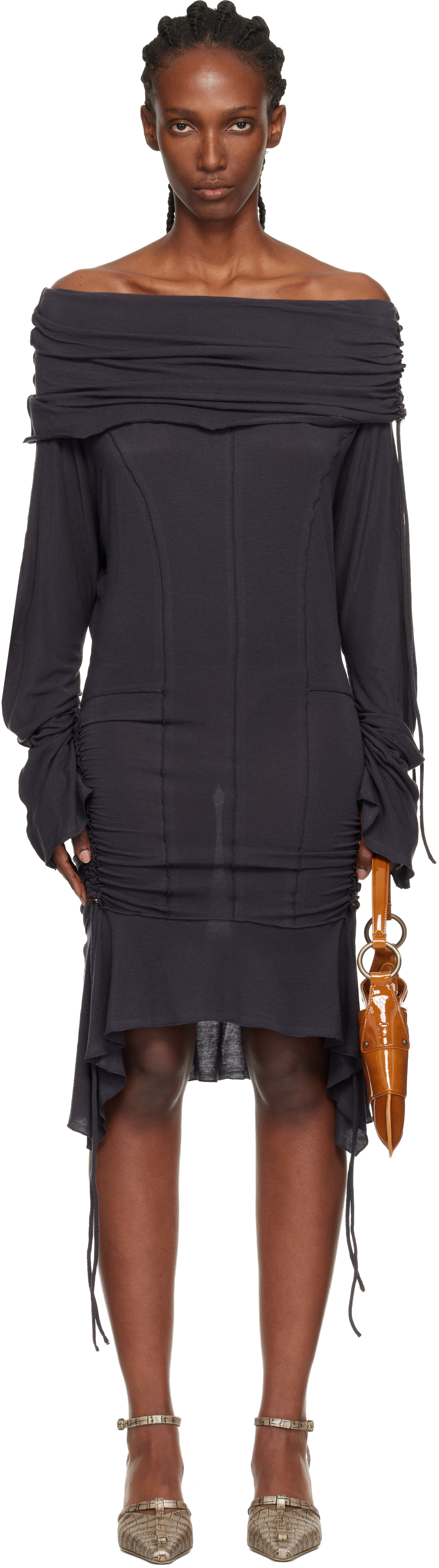 Knwls Gray Mg-petrol Minidress In Gray
