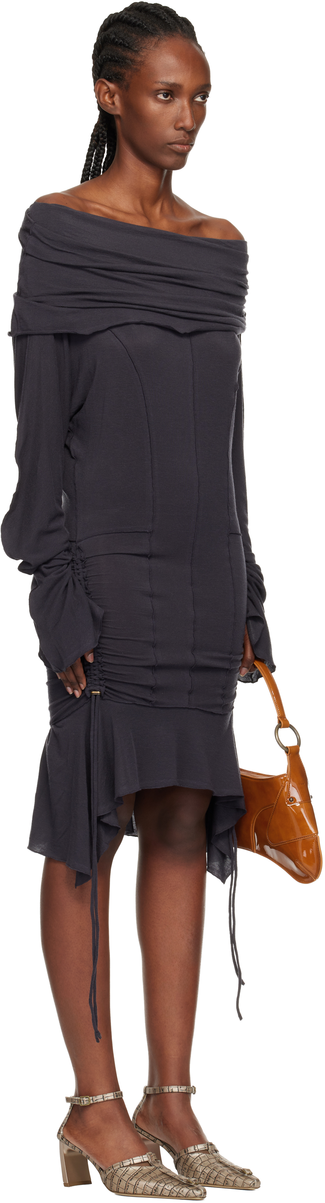 Knwls Gray Mg-petrol Minidress In Gray