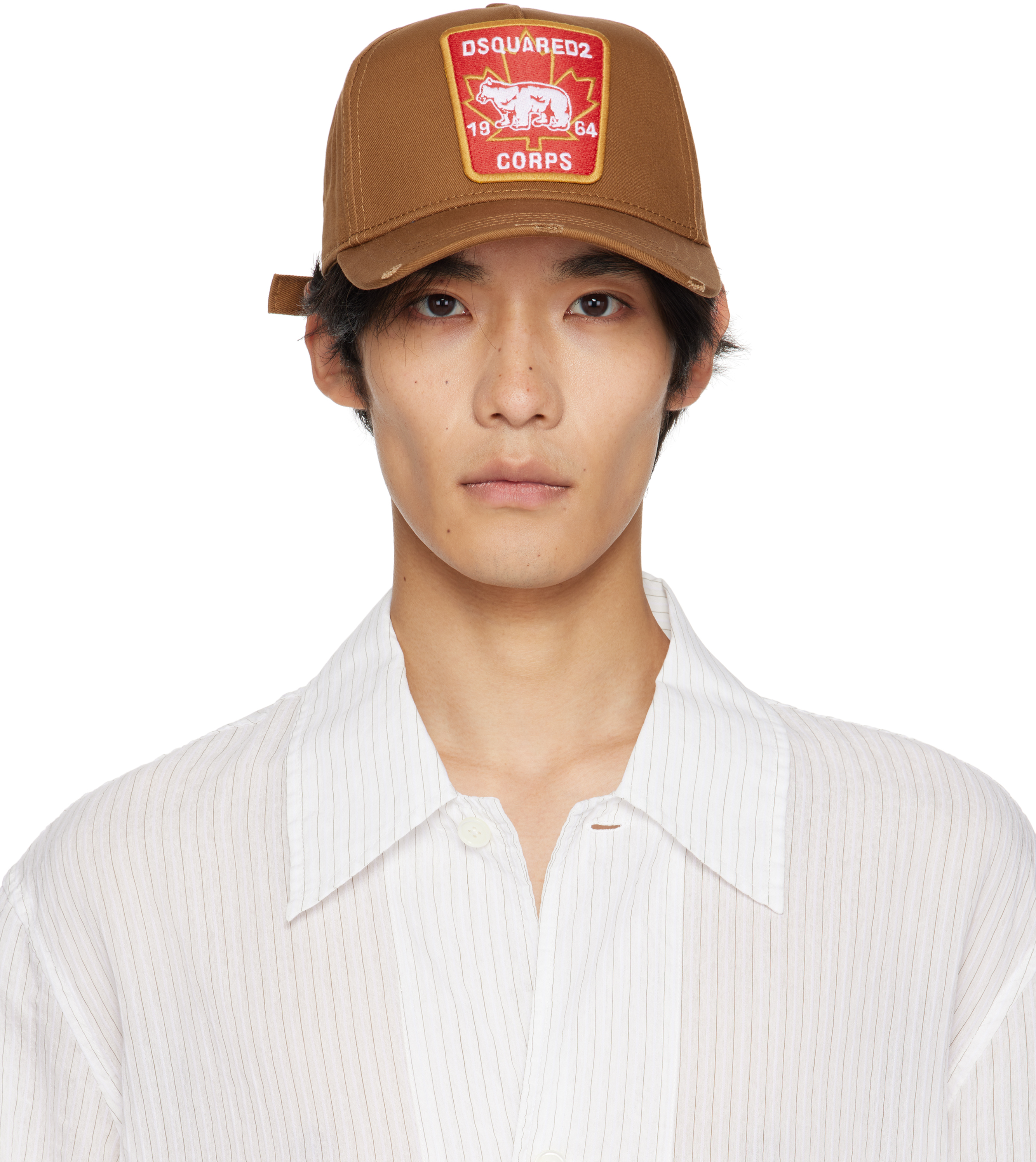 Dsquared2 Brown Canadian Patch Patch Baseball Cap