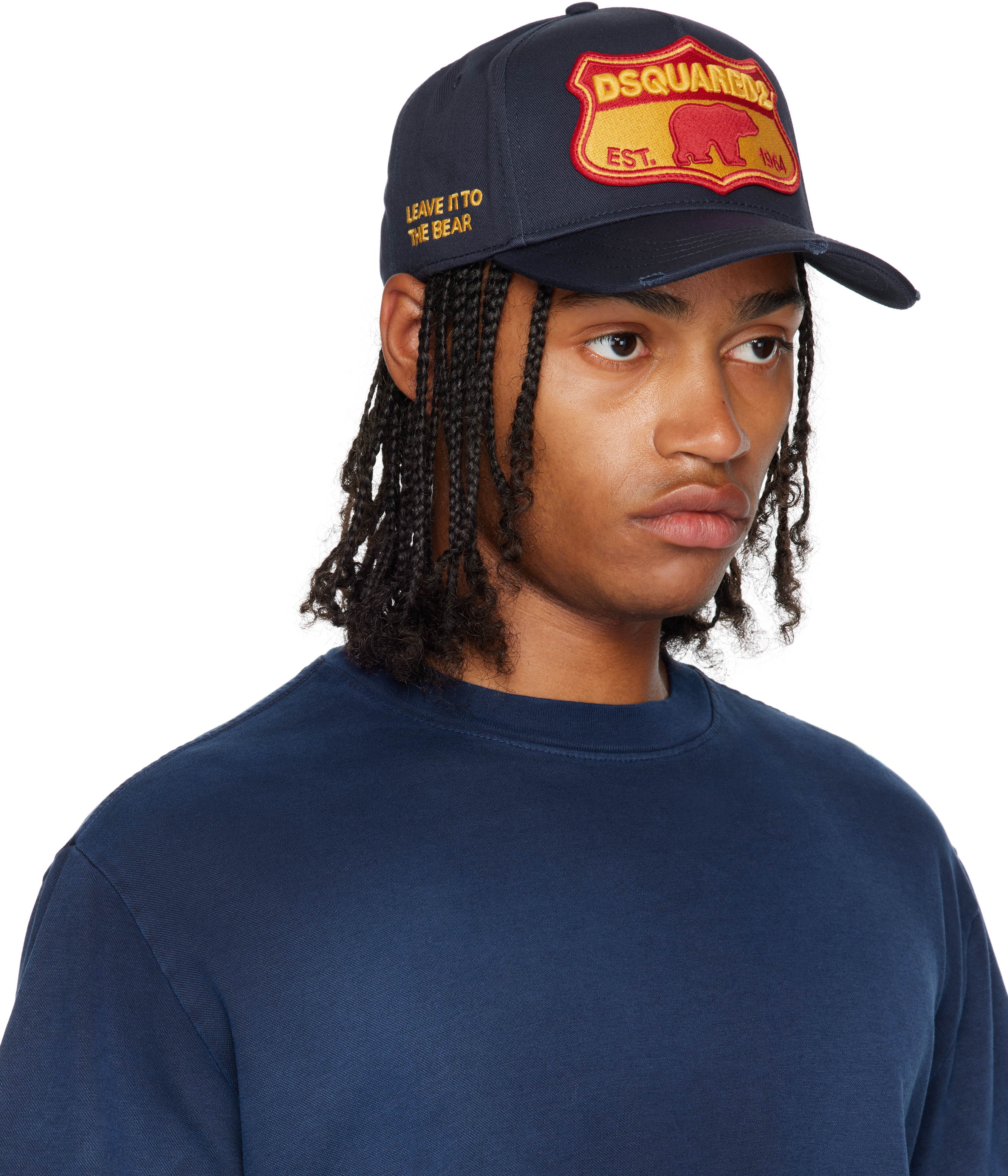 Dsquared2 Navy Canadian Patch Baseball Cap In Blue