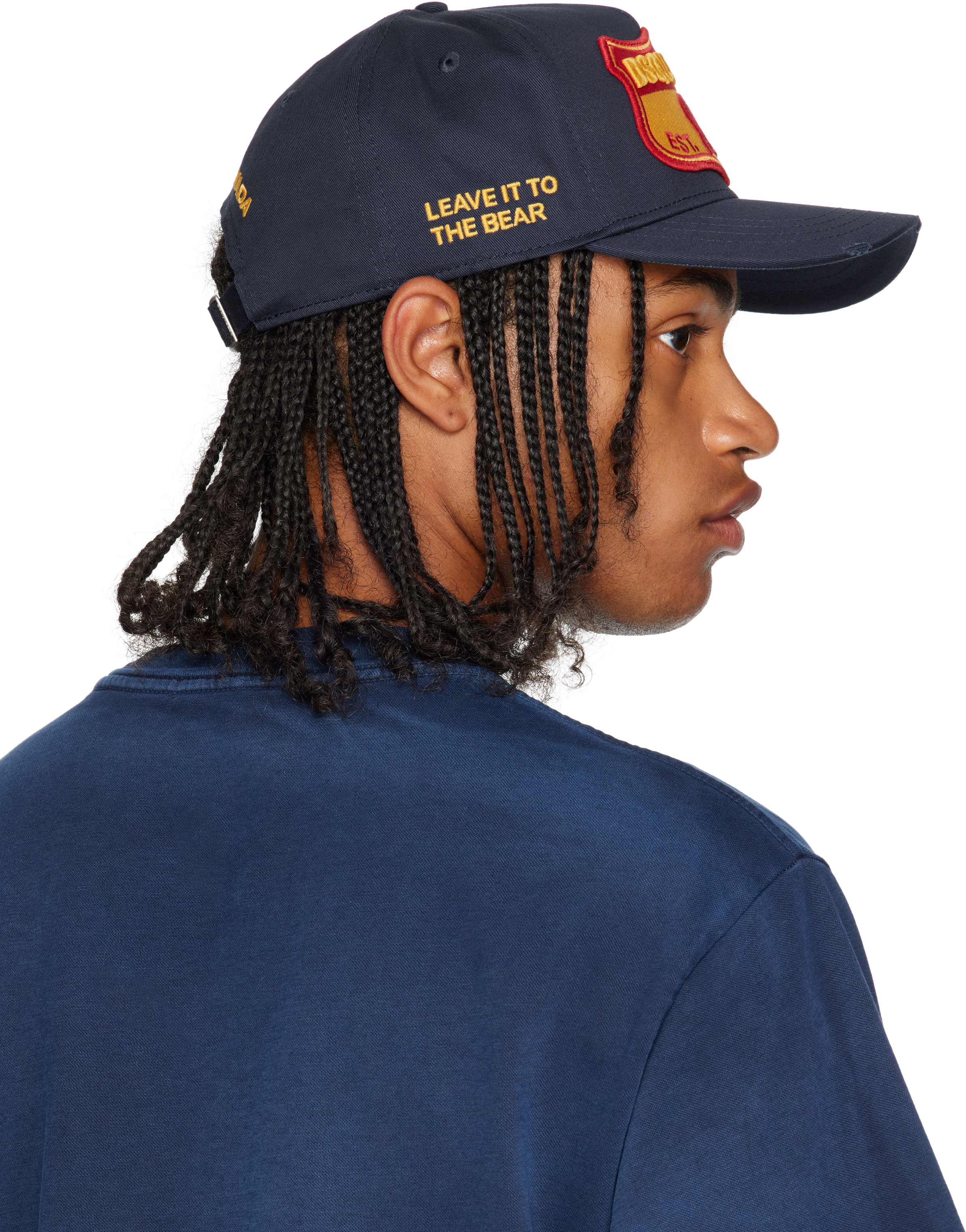 Dsquared2 Navy Canadian Patch Baseball Cap In Blue