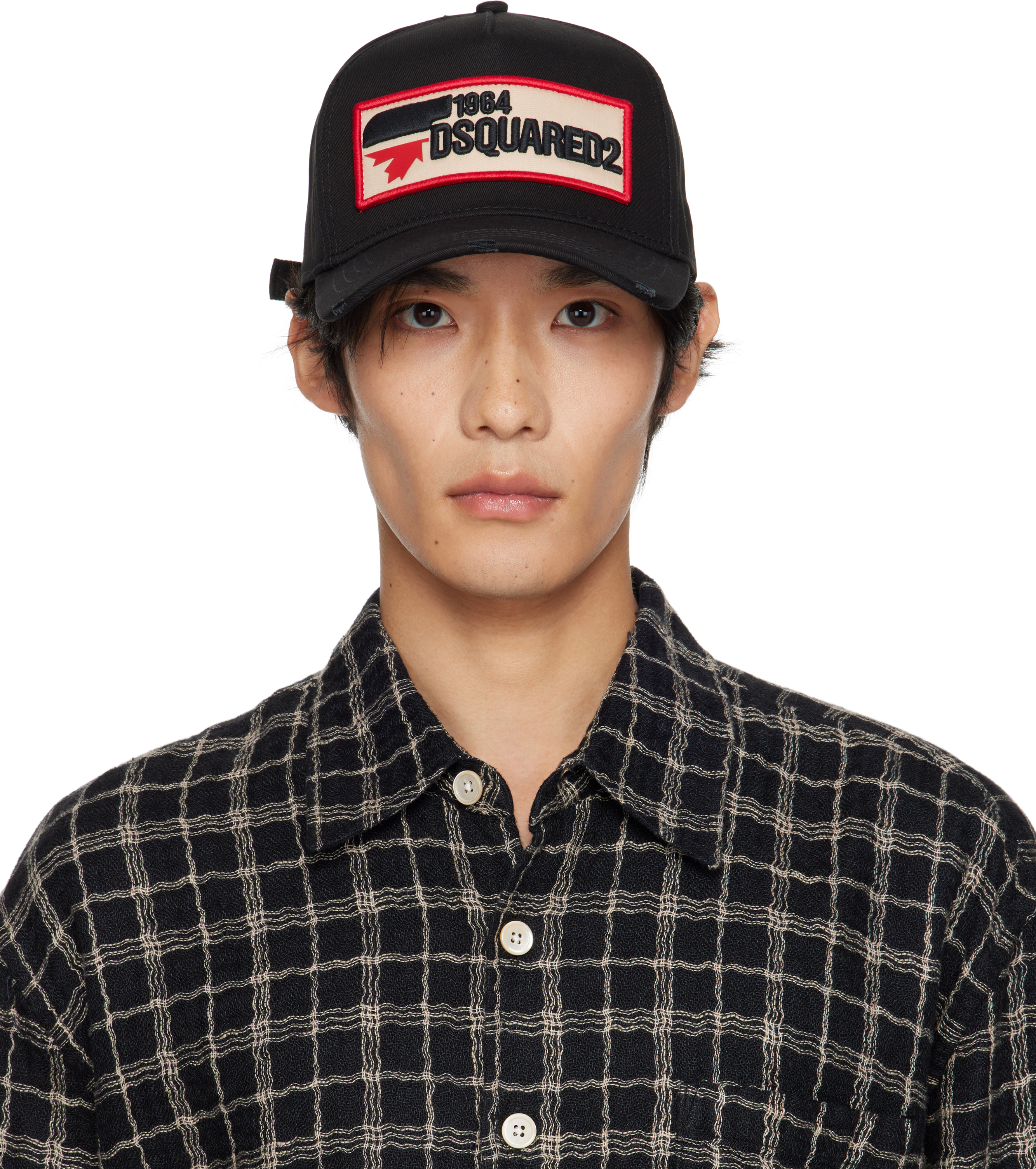 Dsquared2 Black Logo Patch Baseball Cap