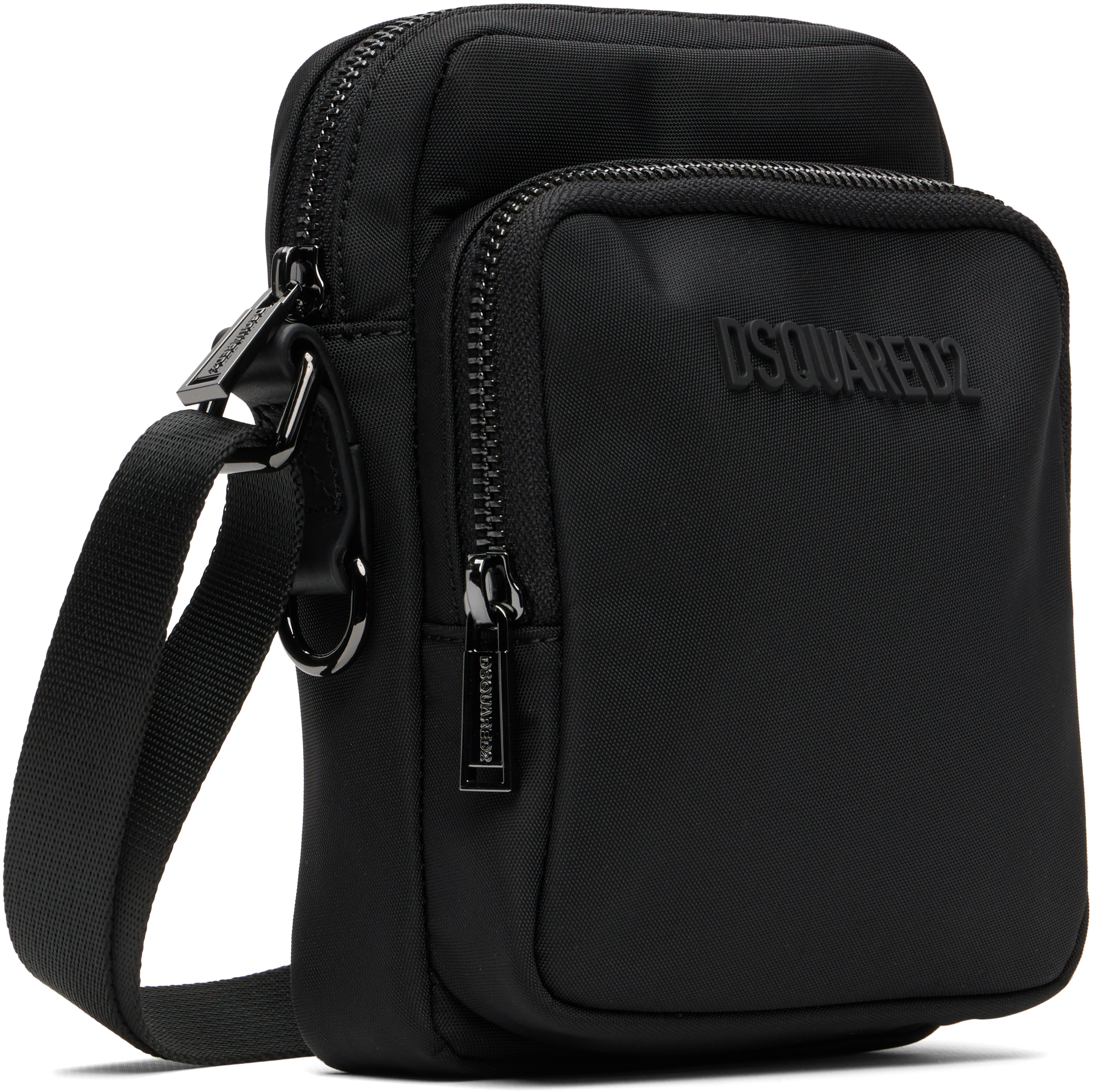 Dsquared2 Dsquared Men Black Canvas Urban Crossbody Bag In Black