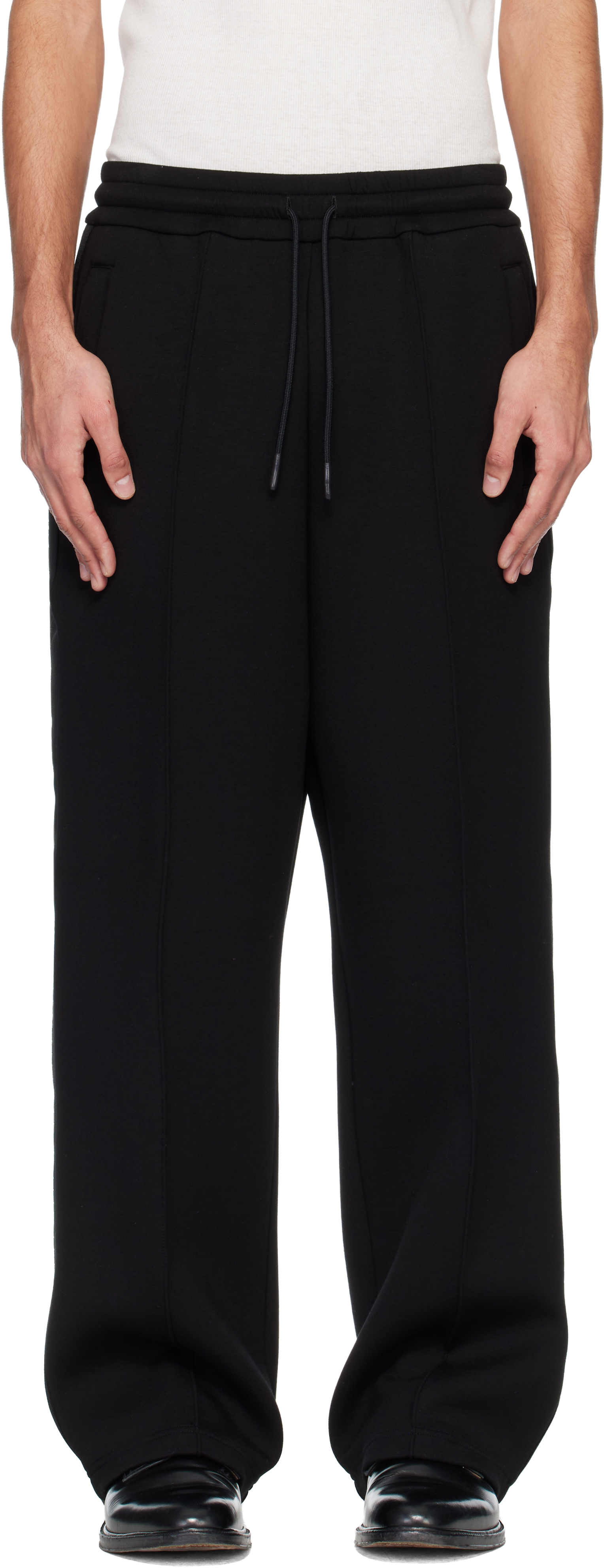 Dsquared2 Black D2 Tape Jersey Sweatpants