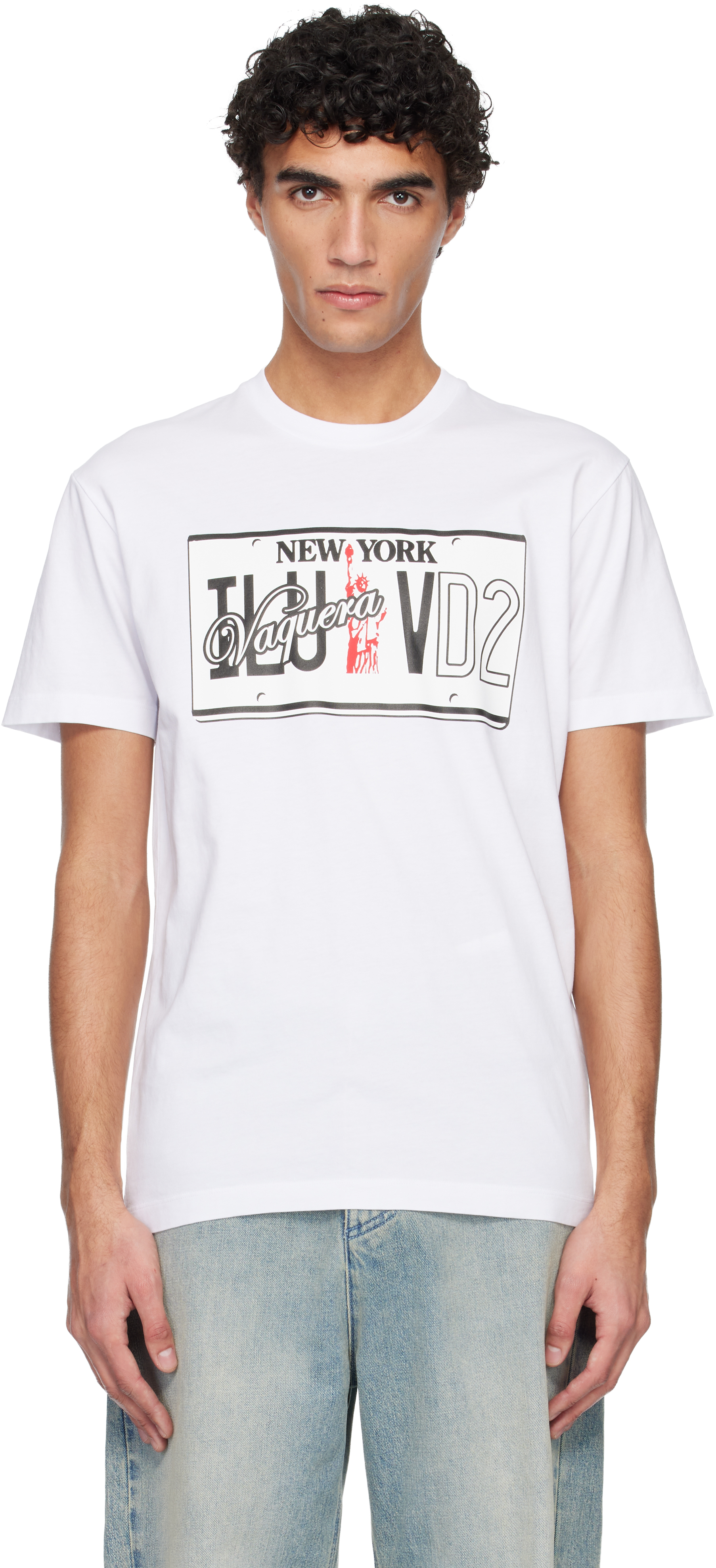 Dsquared2: White Vaquera Edition Cool Fit T-shirt | SSENSE