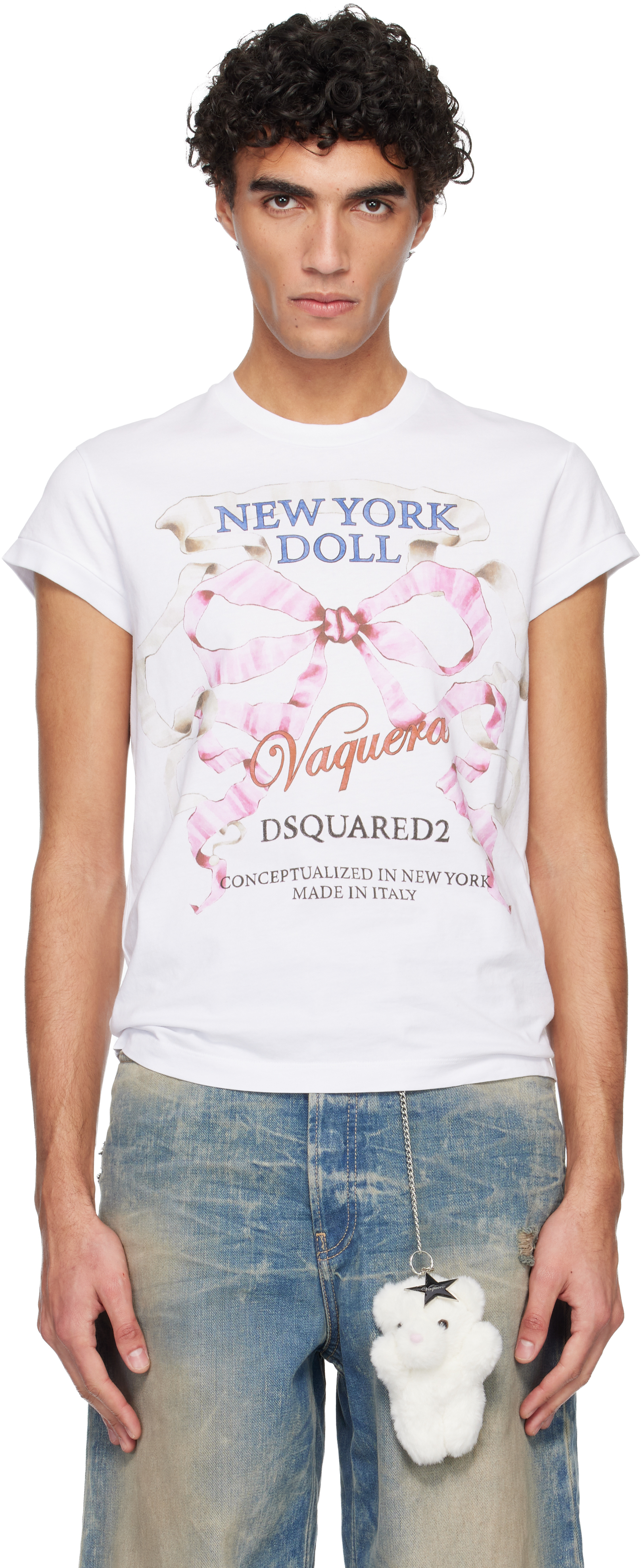 Dsquared2: White Vaquera Edition Cup Sleeves T-shirt | SSENSE