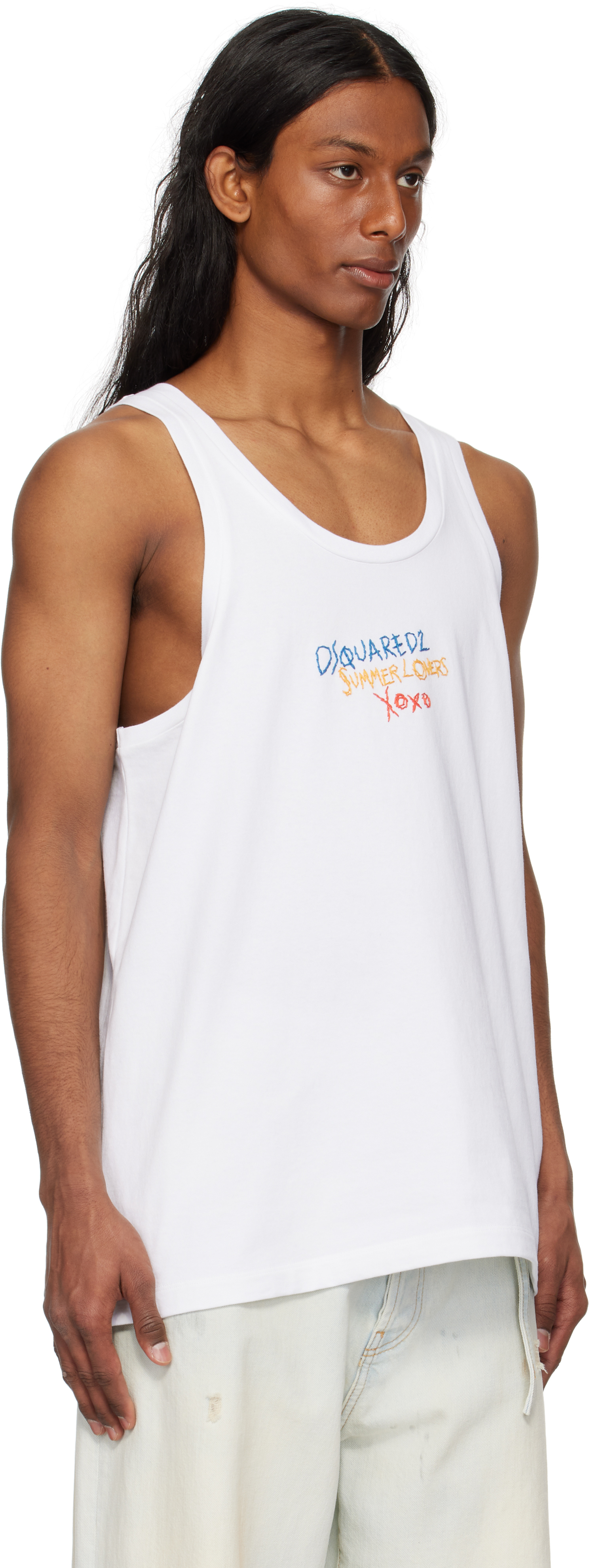 Dsquared2 Sleeveless Scoop Neck Graphic Print