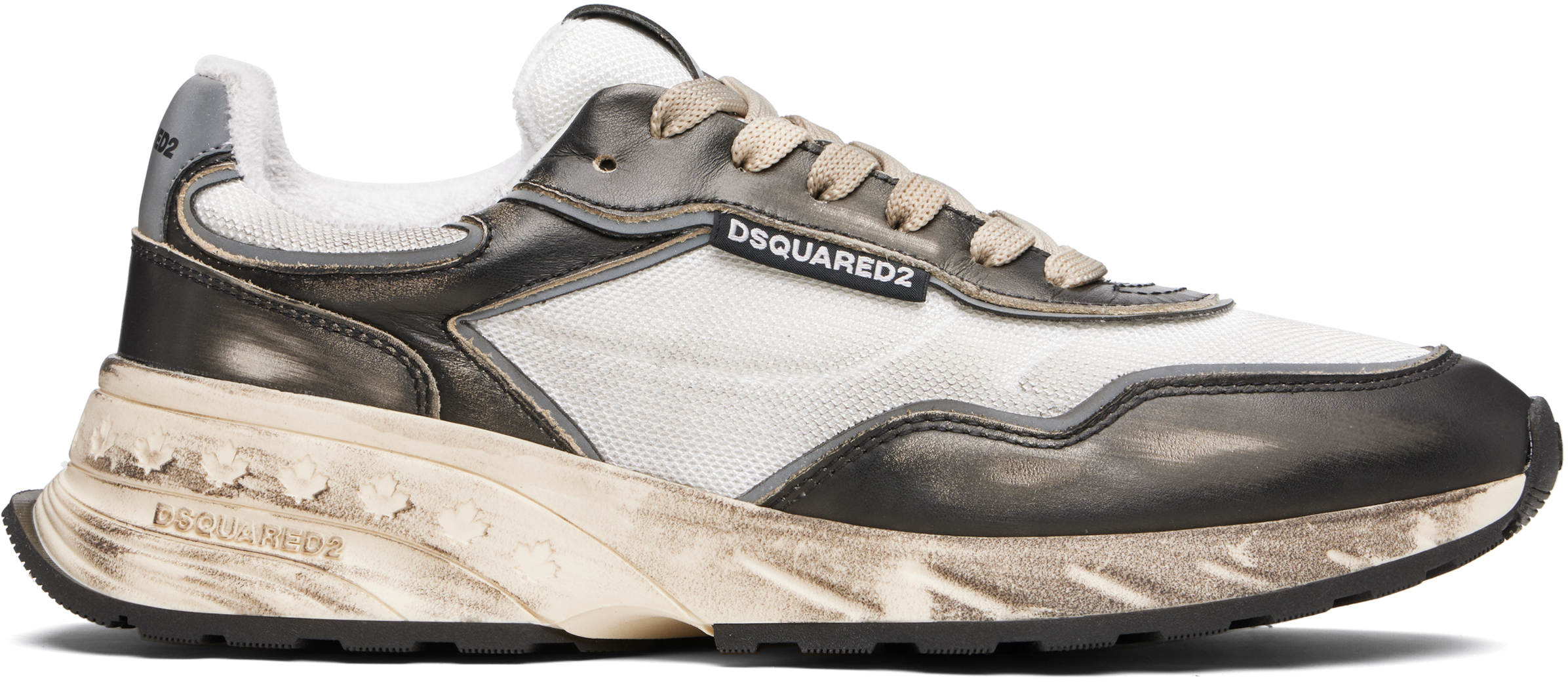 Dsquared2 Black & Off-white Sprinter Sneakers