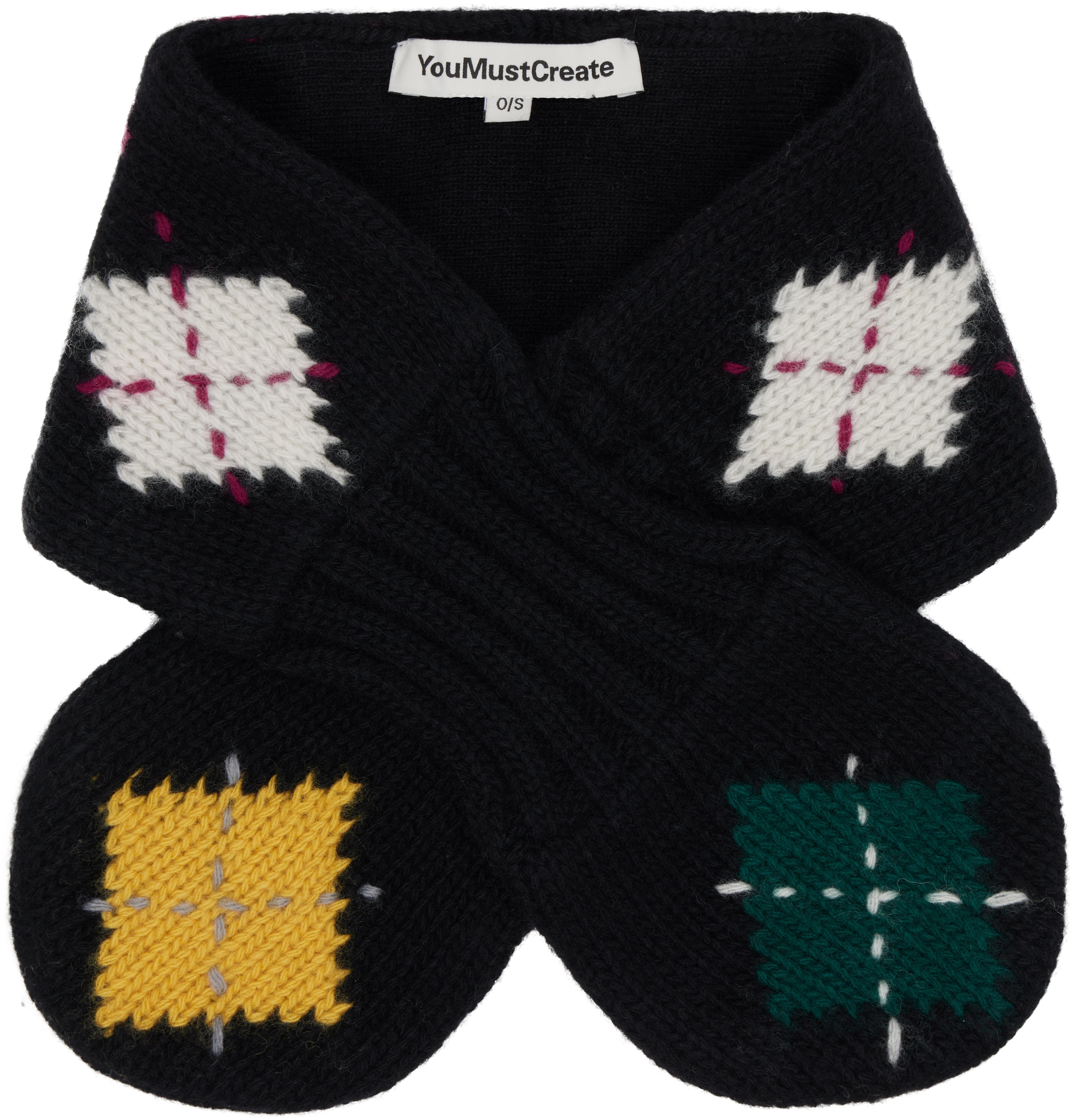 Ymc You Must Create Black Slot Scarf In Black