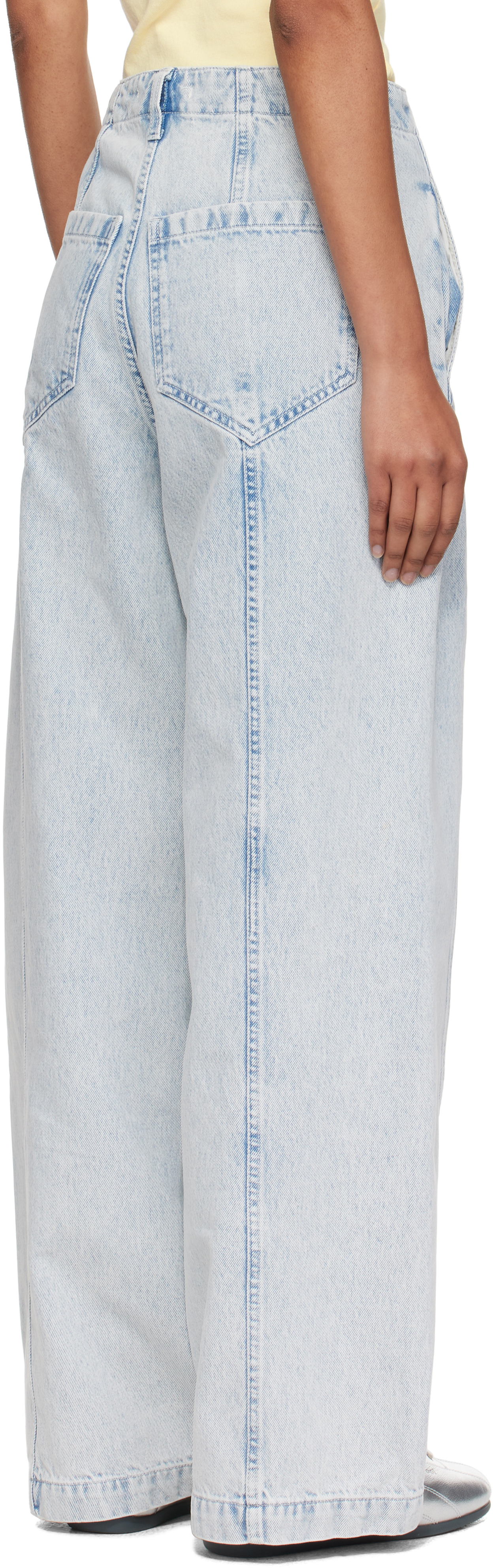 Ymc You Must Create Blue Displaced Seam Jeans