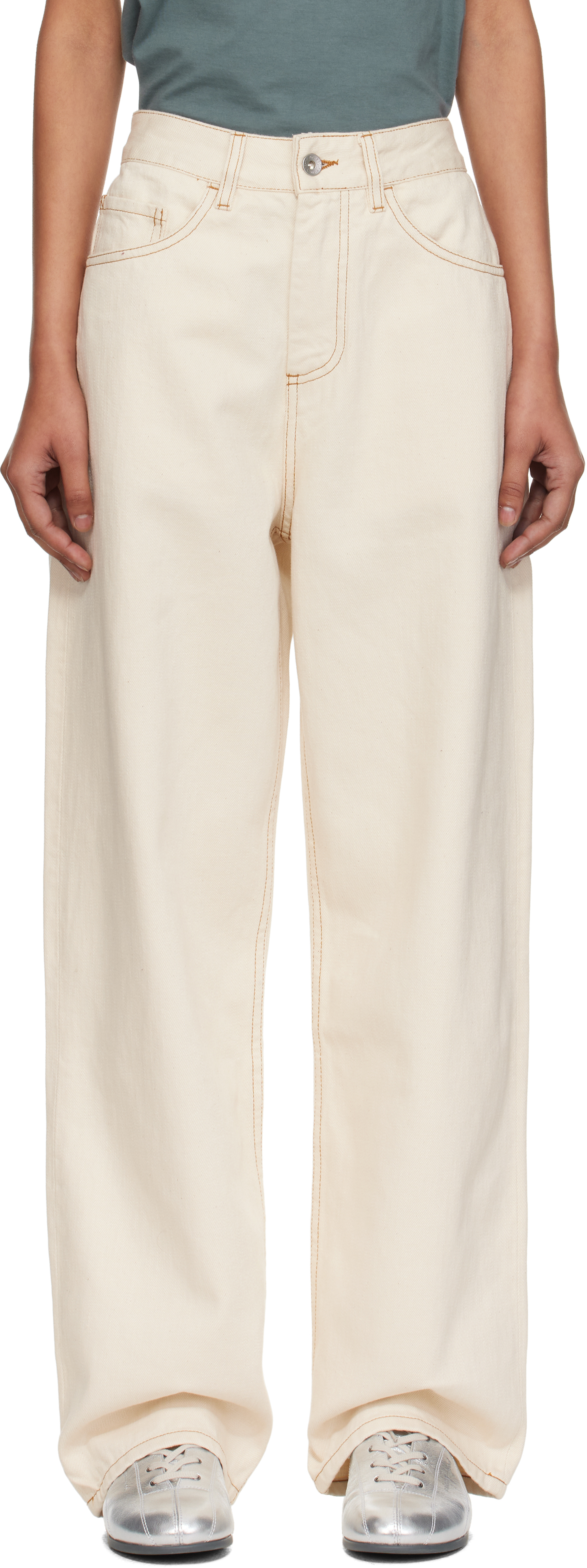 Beige Earth Silver Jeans
