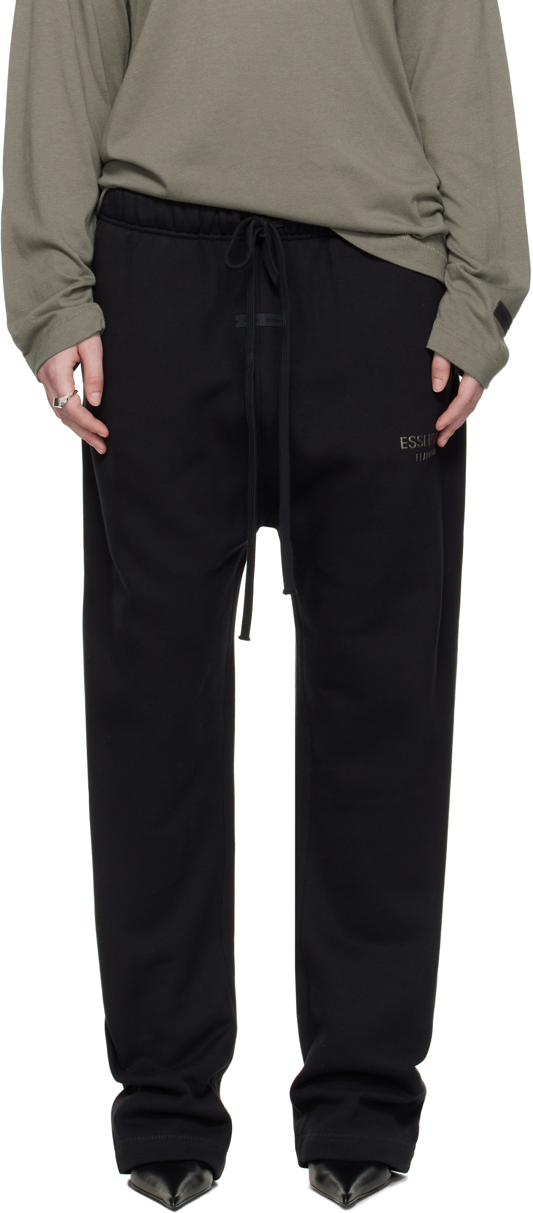 Essentials Elastic Waistband Tracksuit Pants In Black