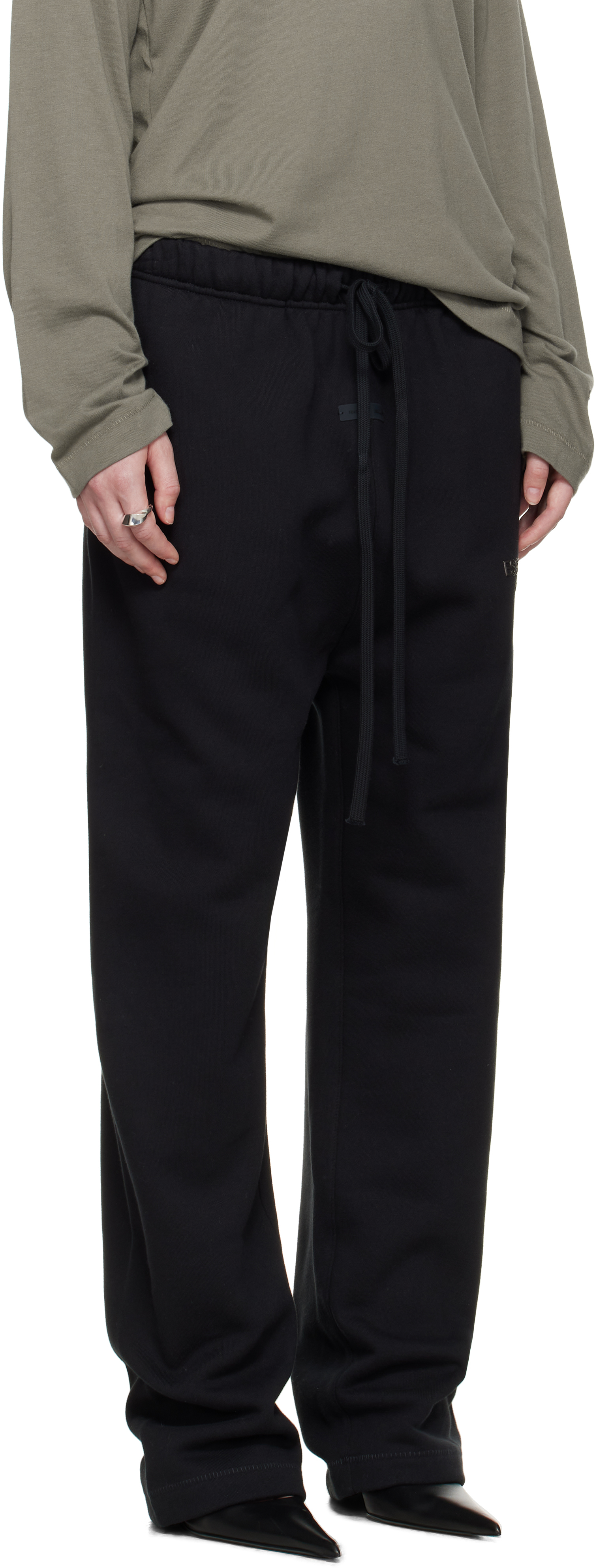 Essentials Elastic Waistband Tracksuit Pants In Black