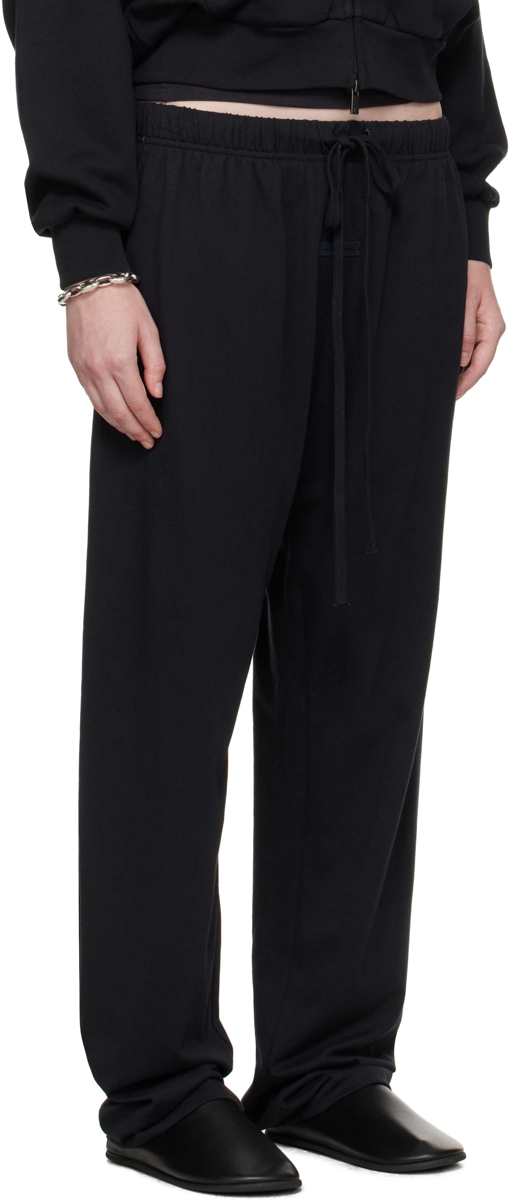 Essentials Logo-banded Track Pants In Black