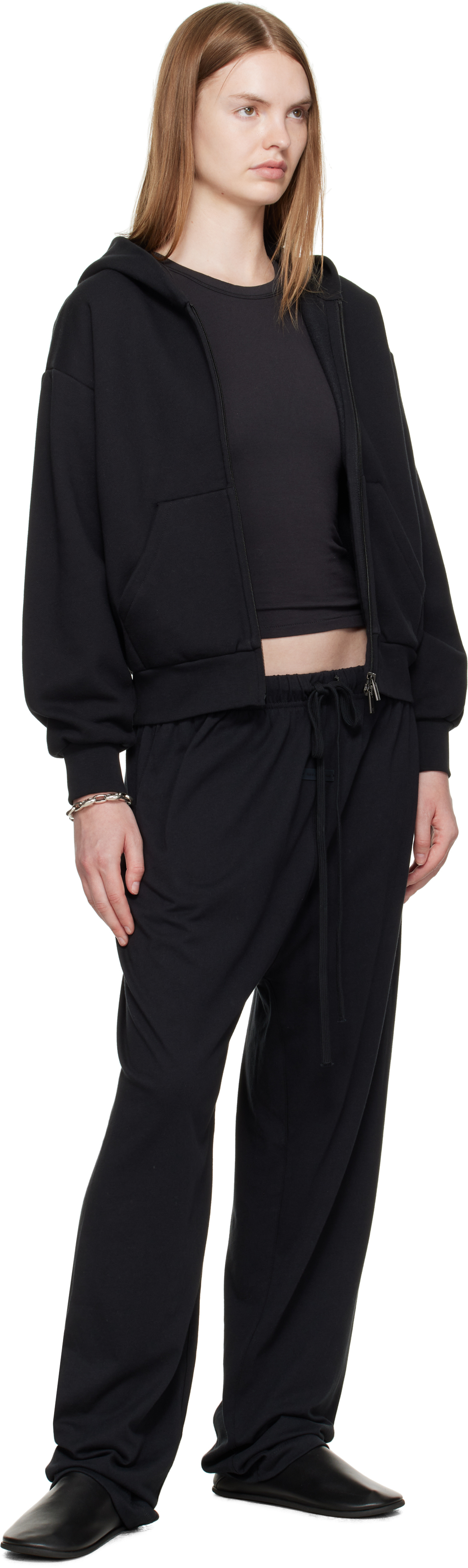 Essentials Logo-banded Track Pants In Black