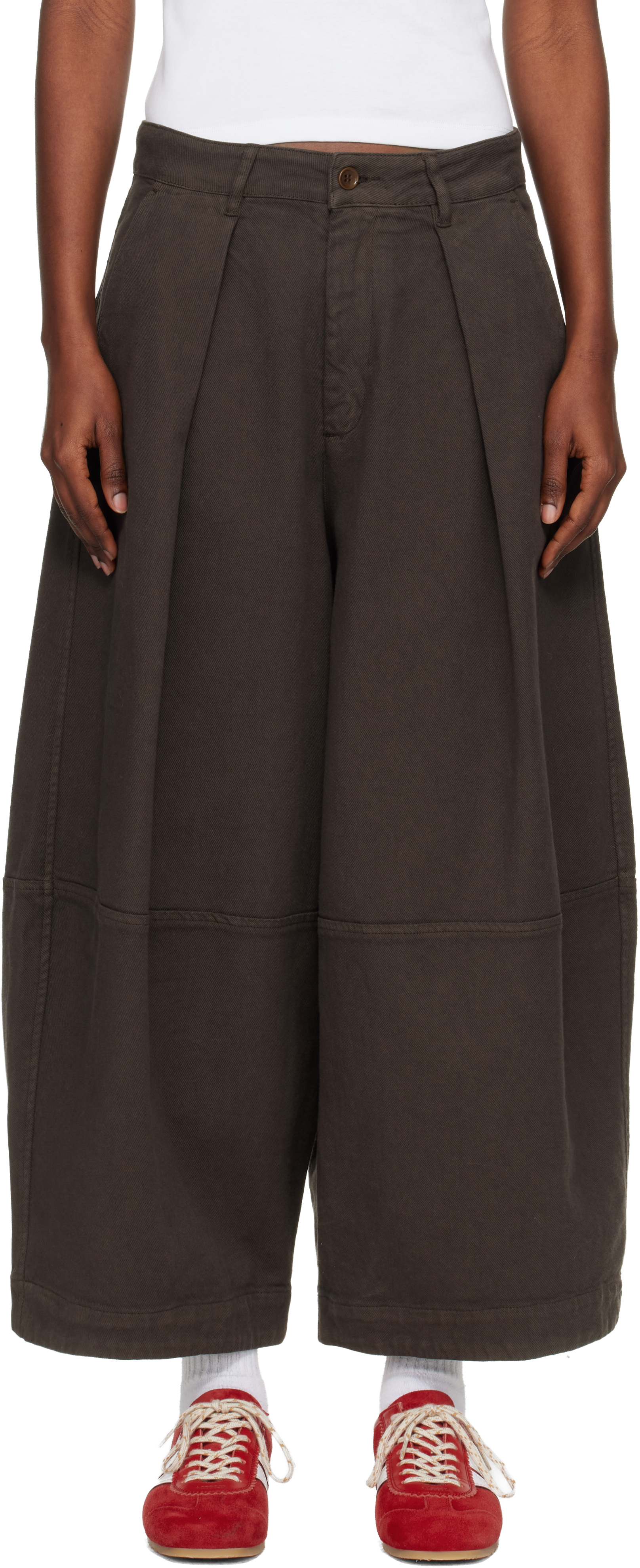 Ymc You Must Create Brown Earth Deadbeat Trousers In Brown