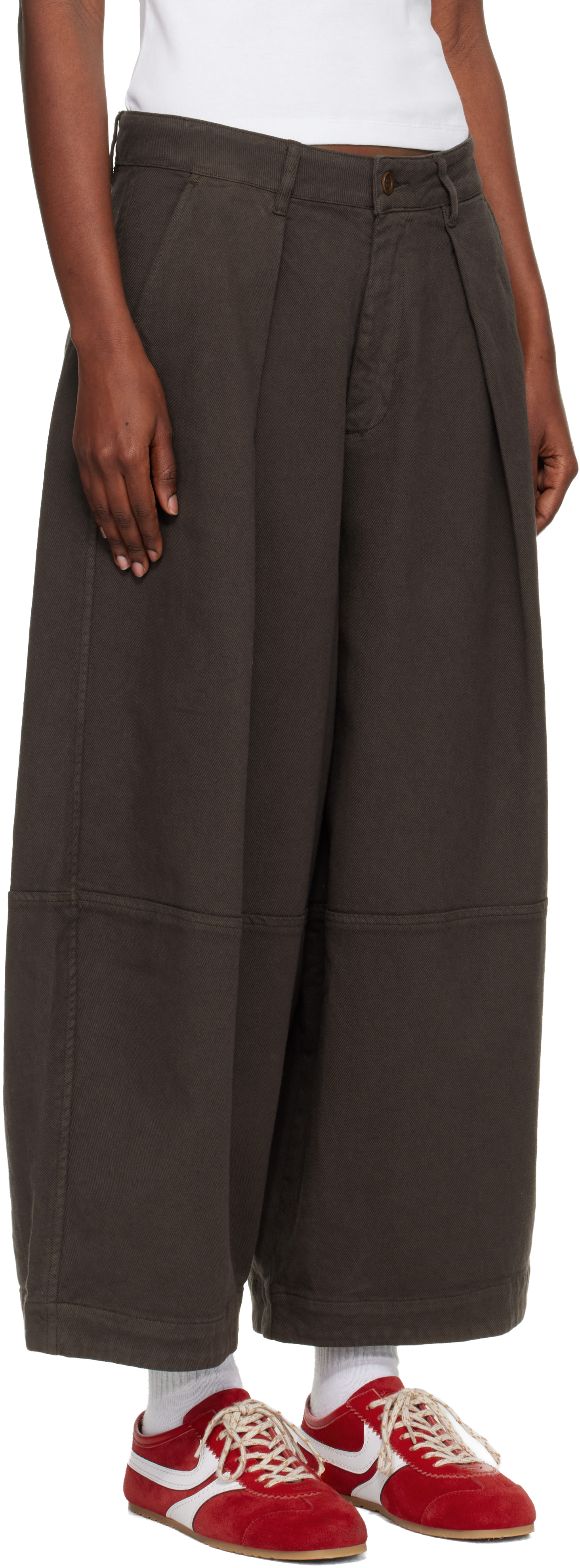 Ymc You Must Create Brown Earth Deadbeat Trousers In Brown