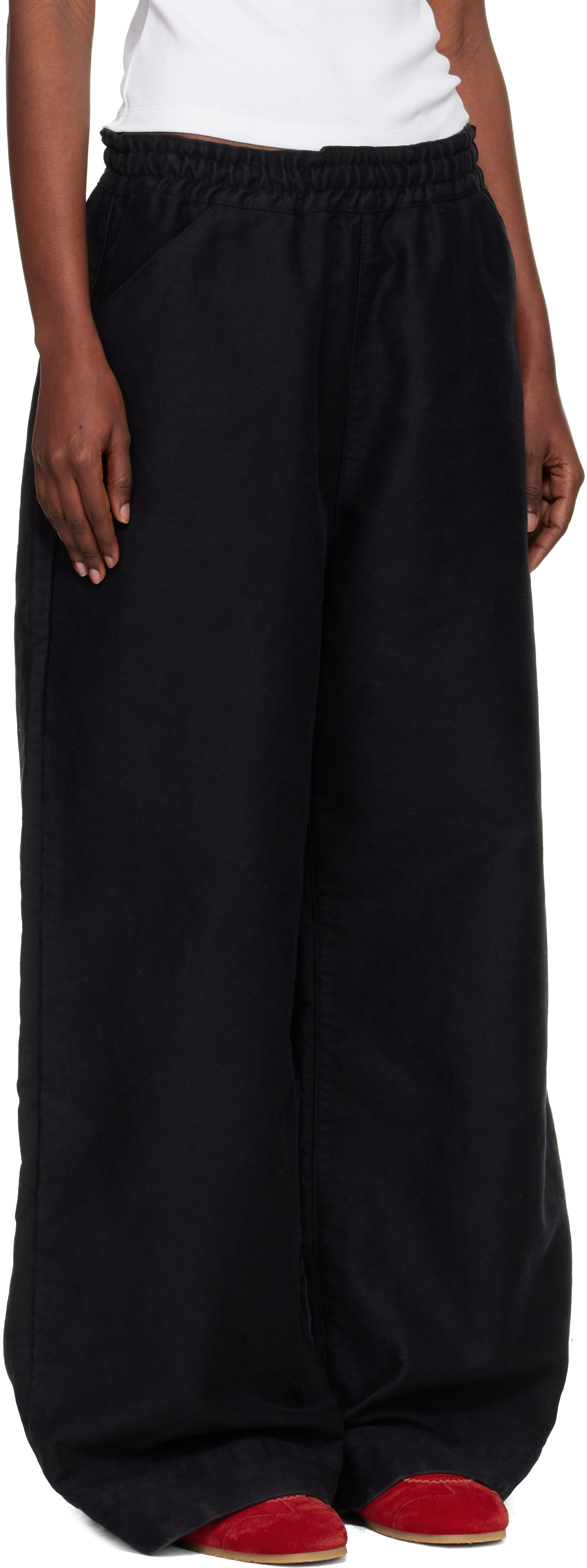 Ymc You Must Create Black Envelope Trousers In Black