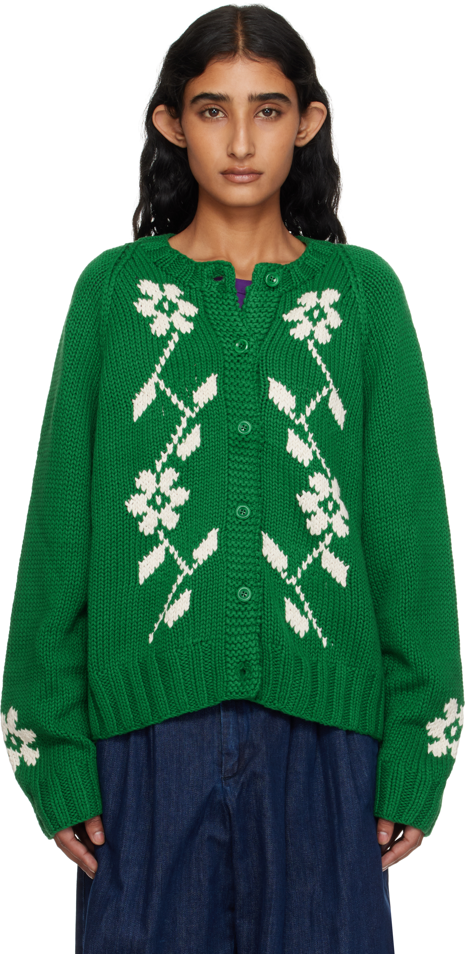 SSENSE Exclusive Green Atomic Cardigan