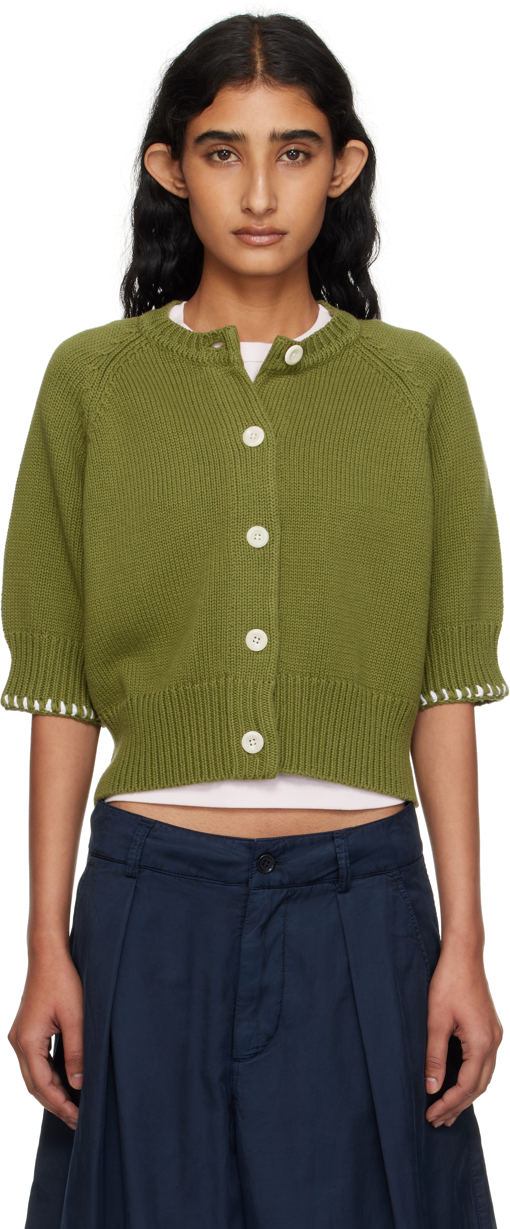 Green Kwai Knit Cardigan