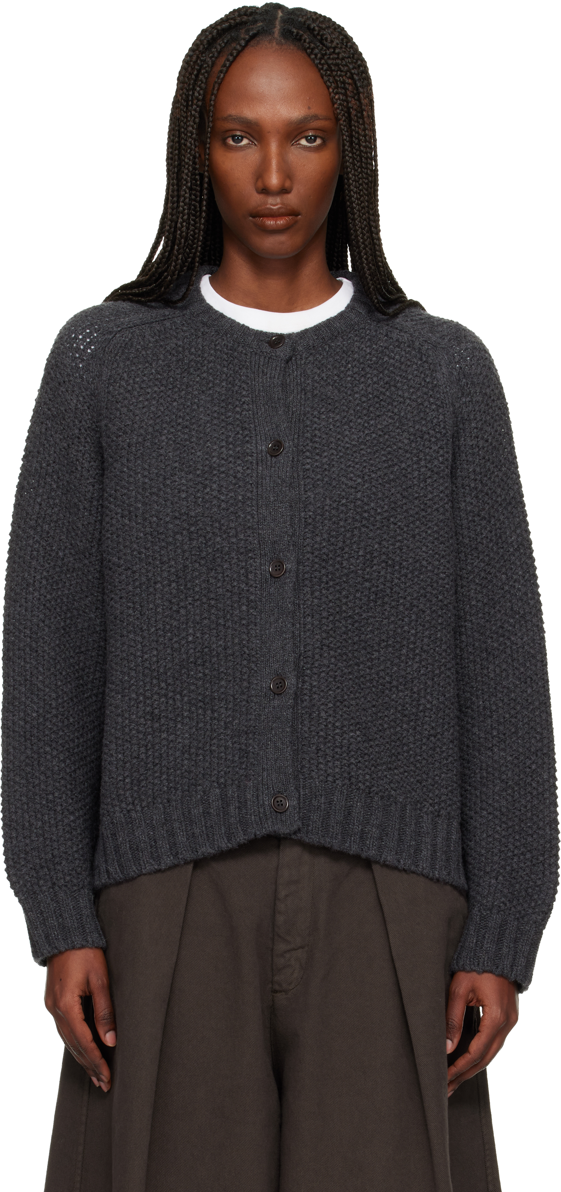 Ymc You Must Create Gray Atomic Cardigan In Gray