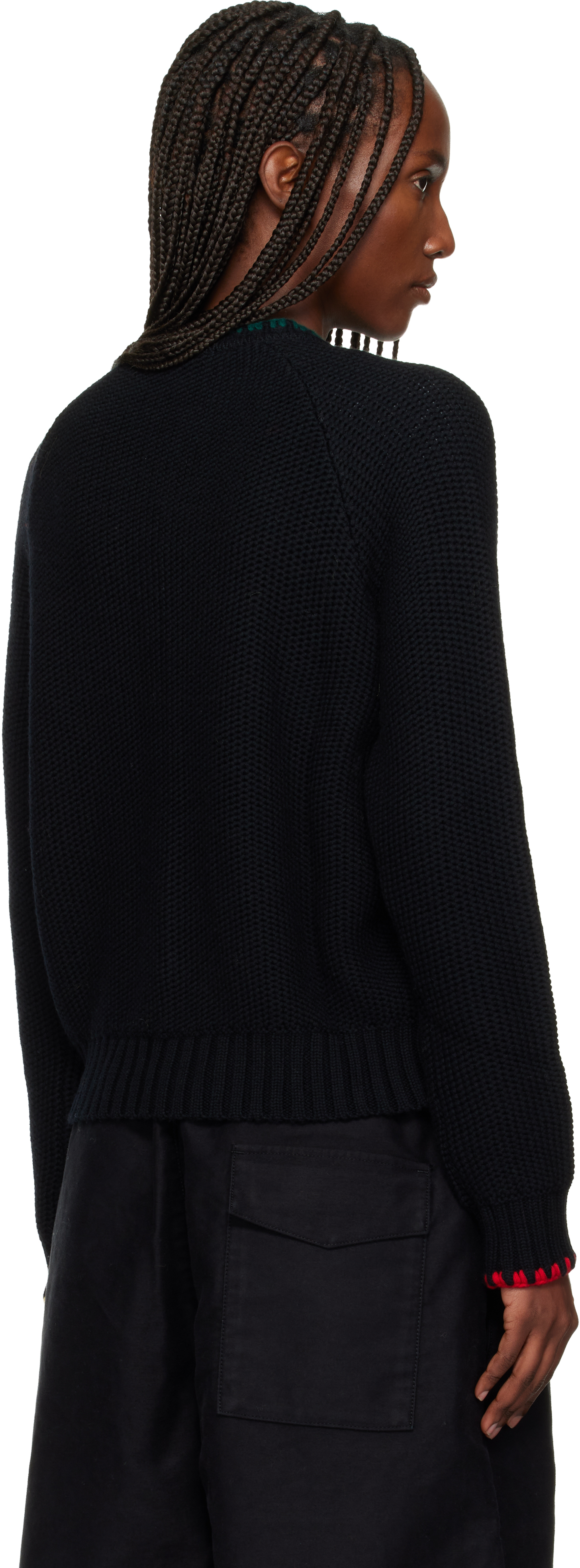 Ymc You Must Create Black Lotus Cardigan In Black