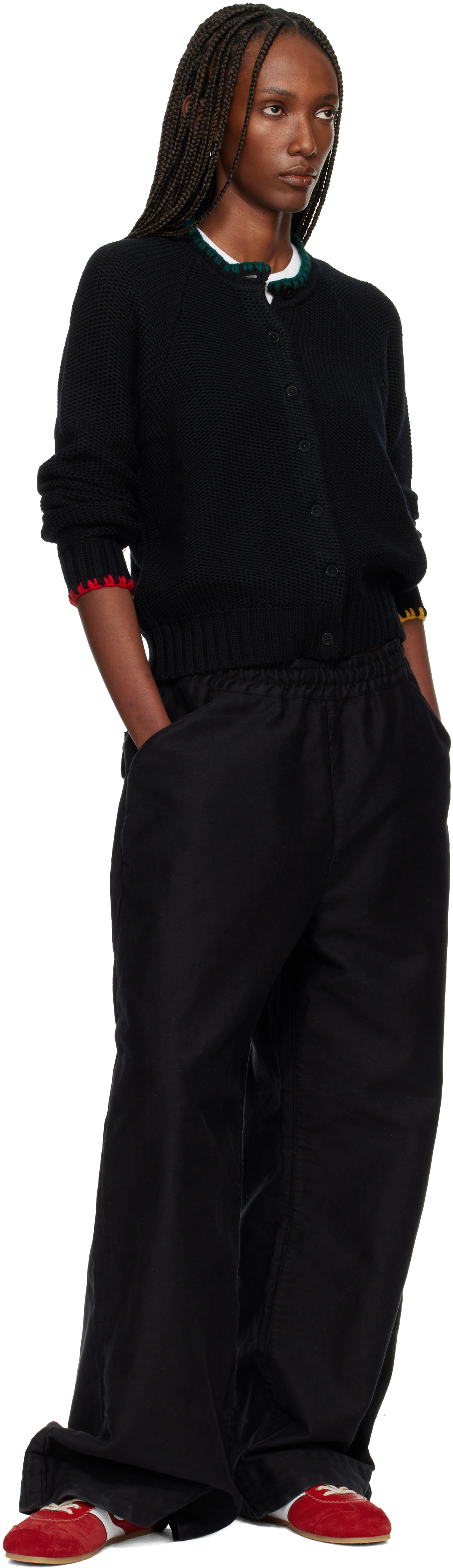 Ymc You Must Create Black Lotus Cardigan In Black