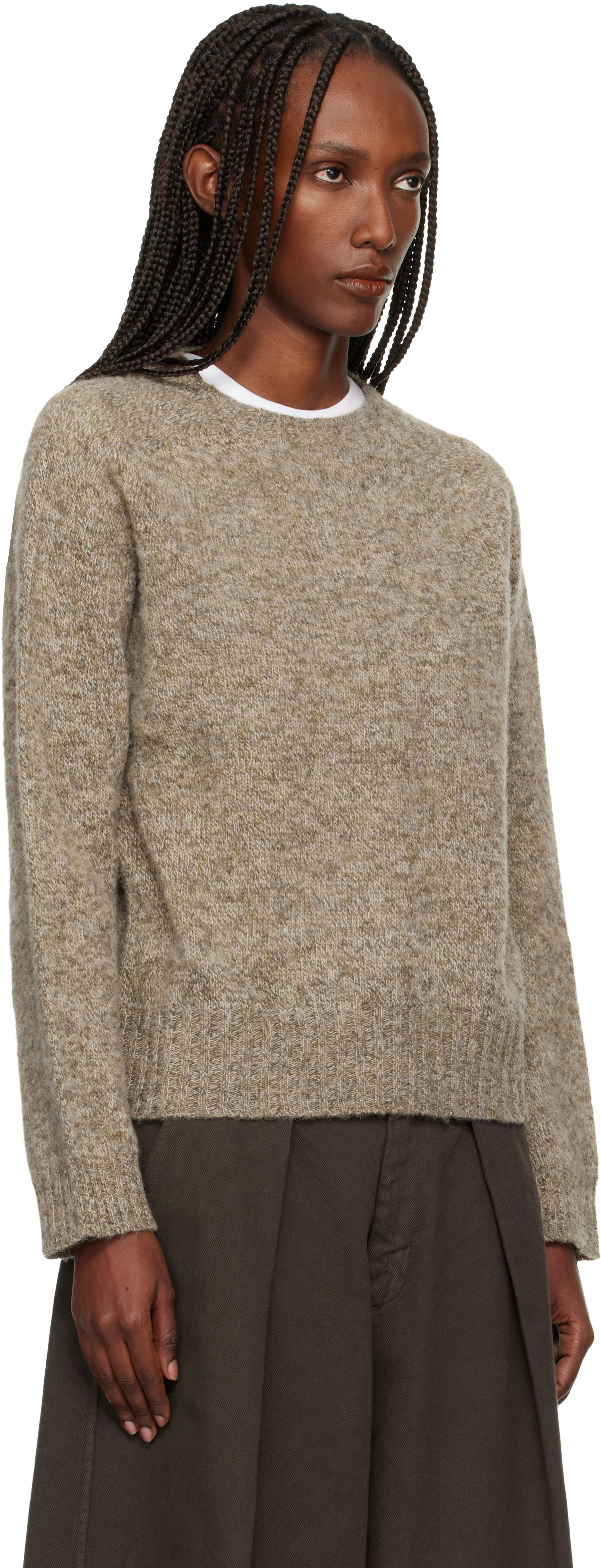 Ymc You Must Create Taupe Earth Jets Sweater In Brown