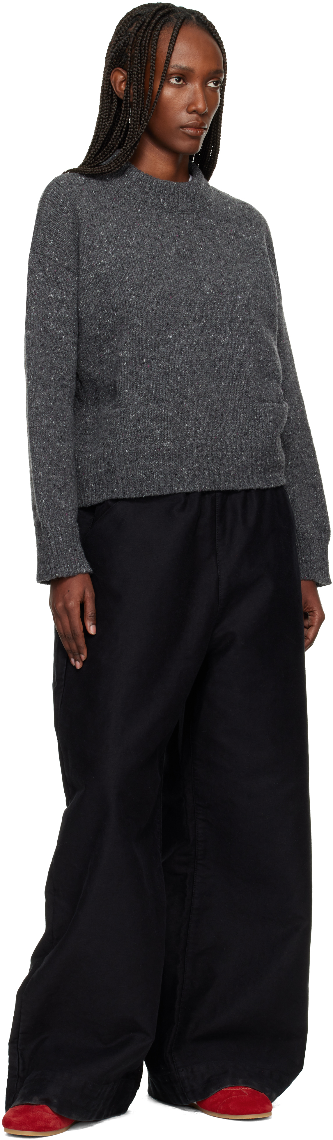 Ymc You Must Create Gray Bonnie Sweater In Gray