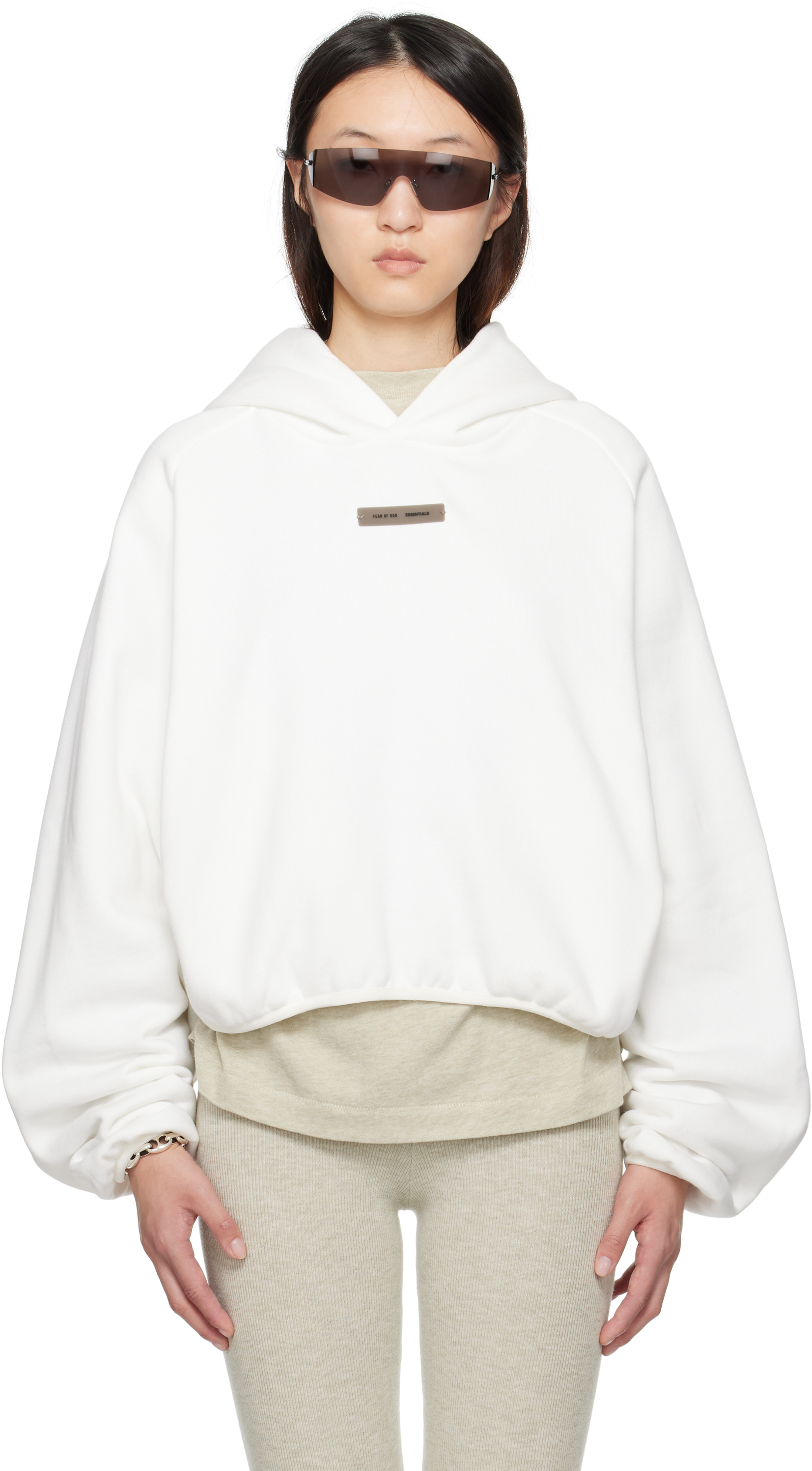 White Modern Fit Hoodie