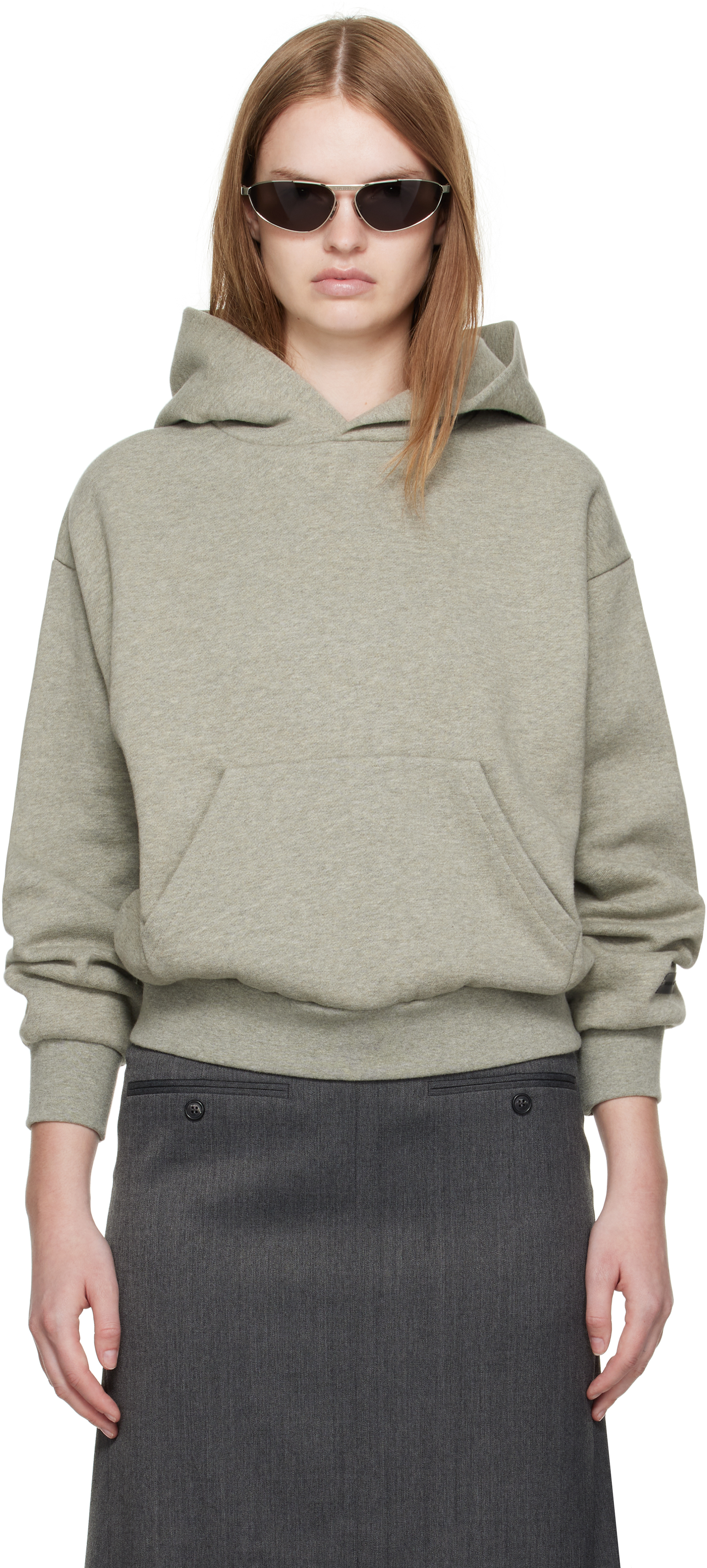 Essentials Gray Classic Fit Hoodie In Gray