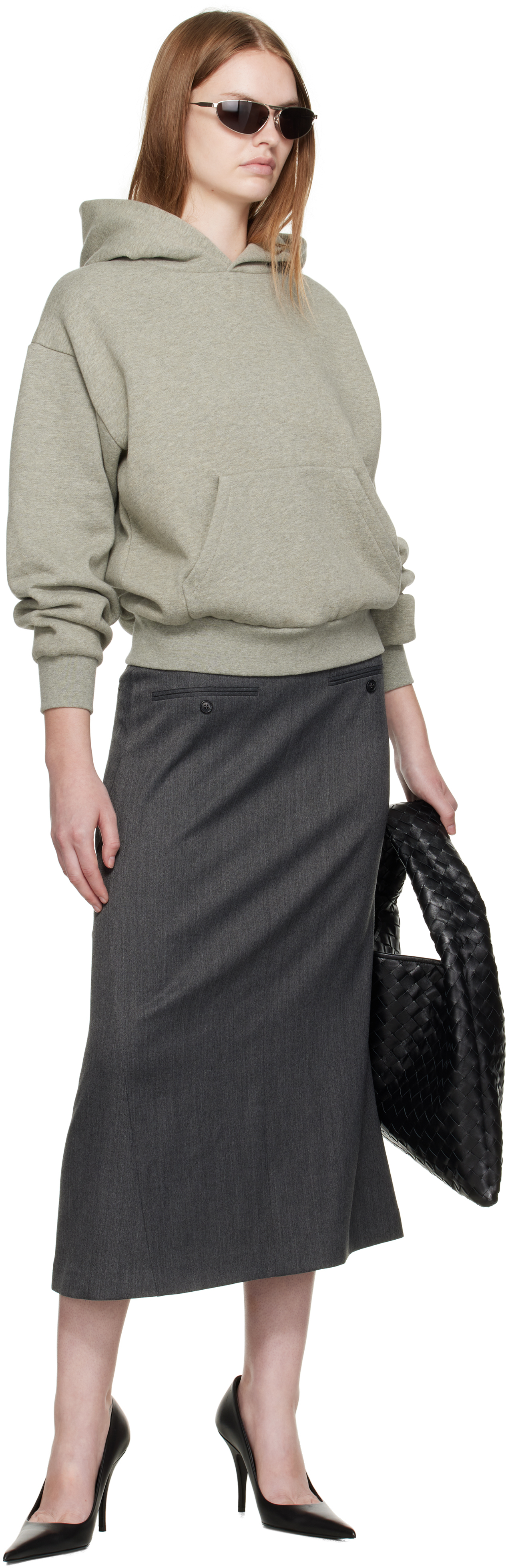 Essentials Gray Classic Fit Hoodie In Gray