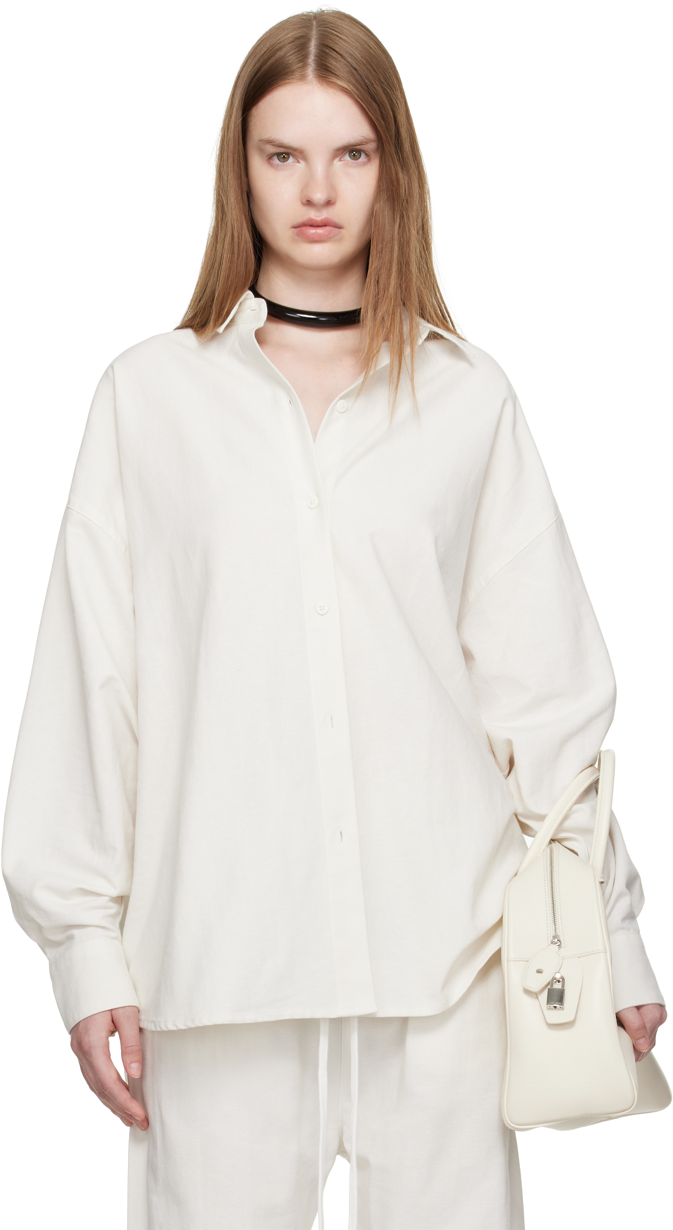 Essentials Button-up Long Sleeve Shirt In Black