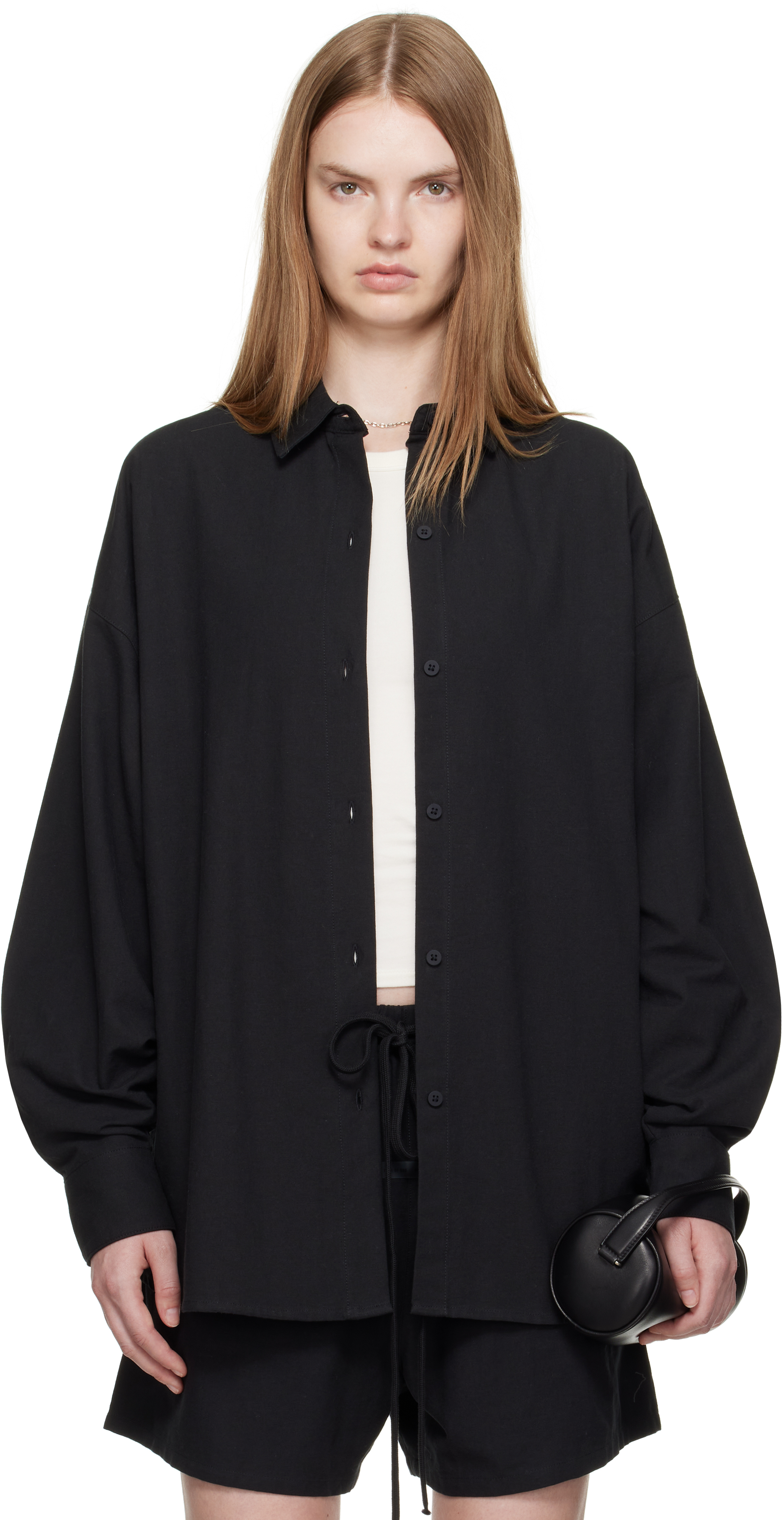 Essentials Black Relaxed Shirt In Black