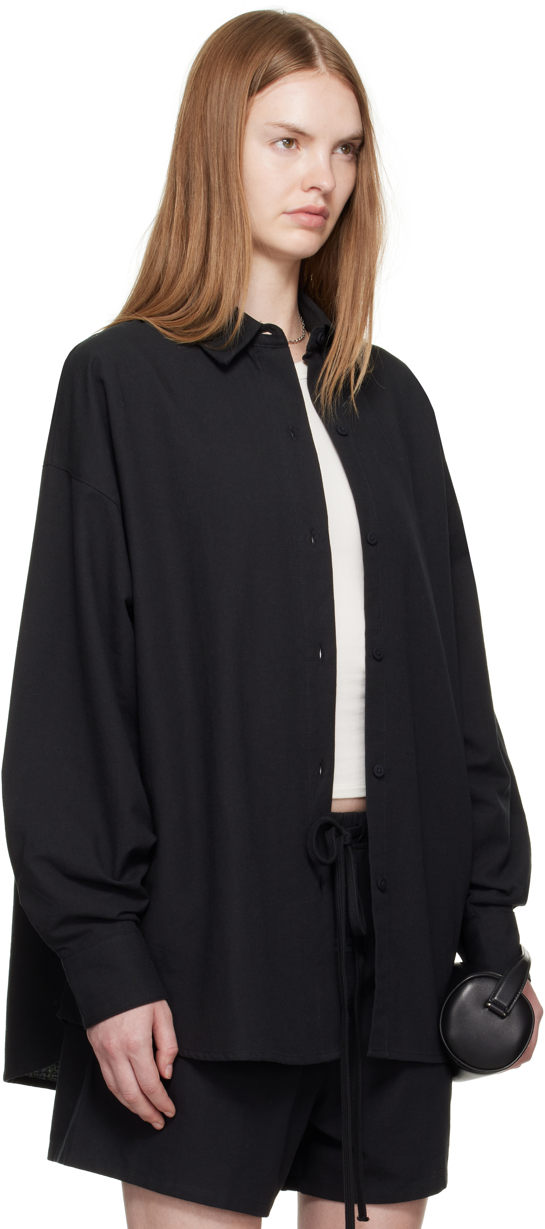 Essentials Black Relaxed Shirt In Black