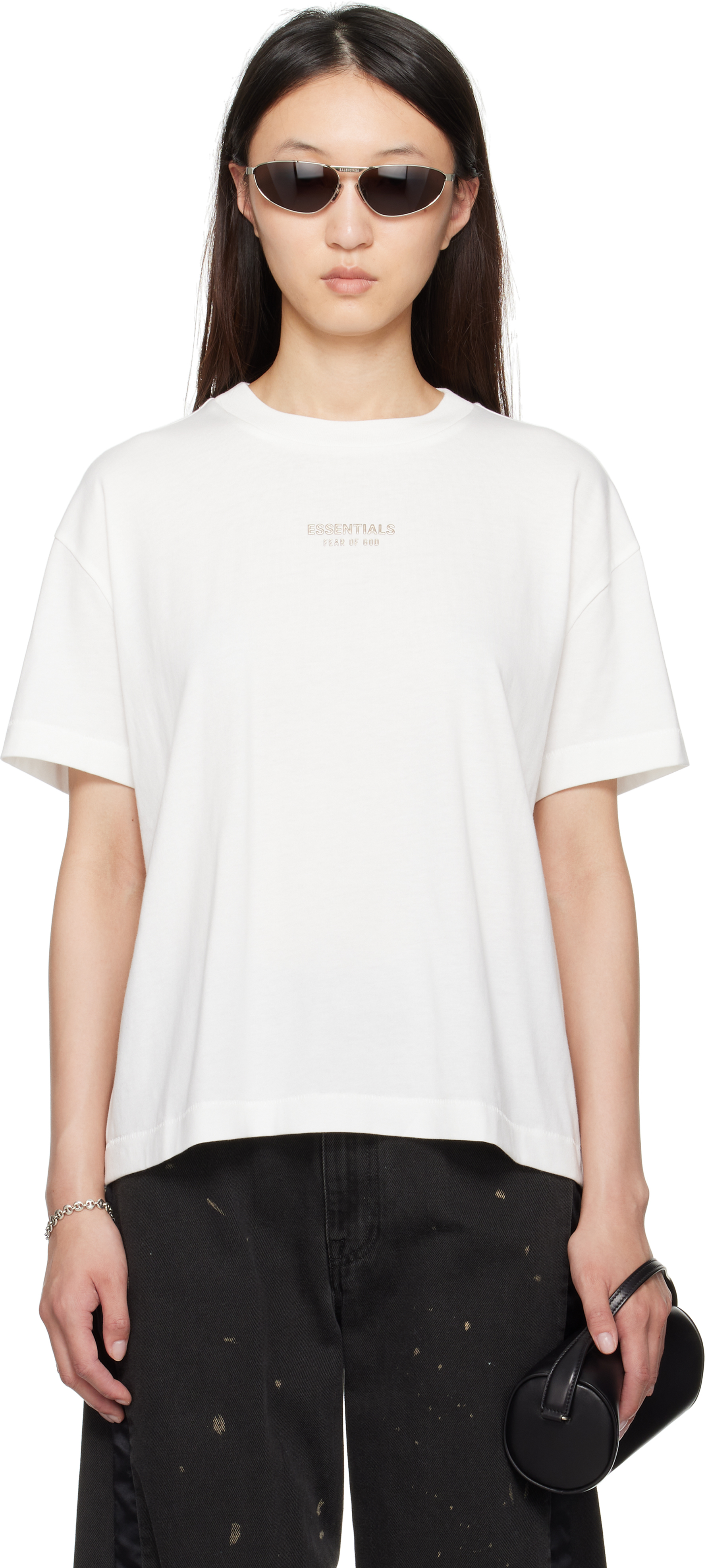 Fear of God ESSENTIALS: White Classic Fit T-shirt | SSENSE