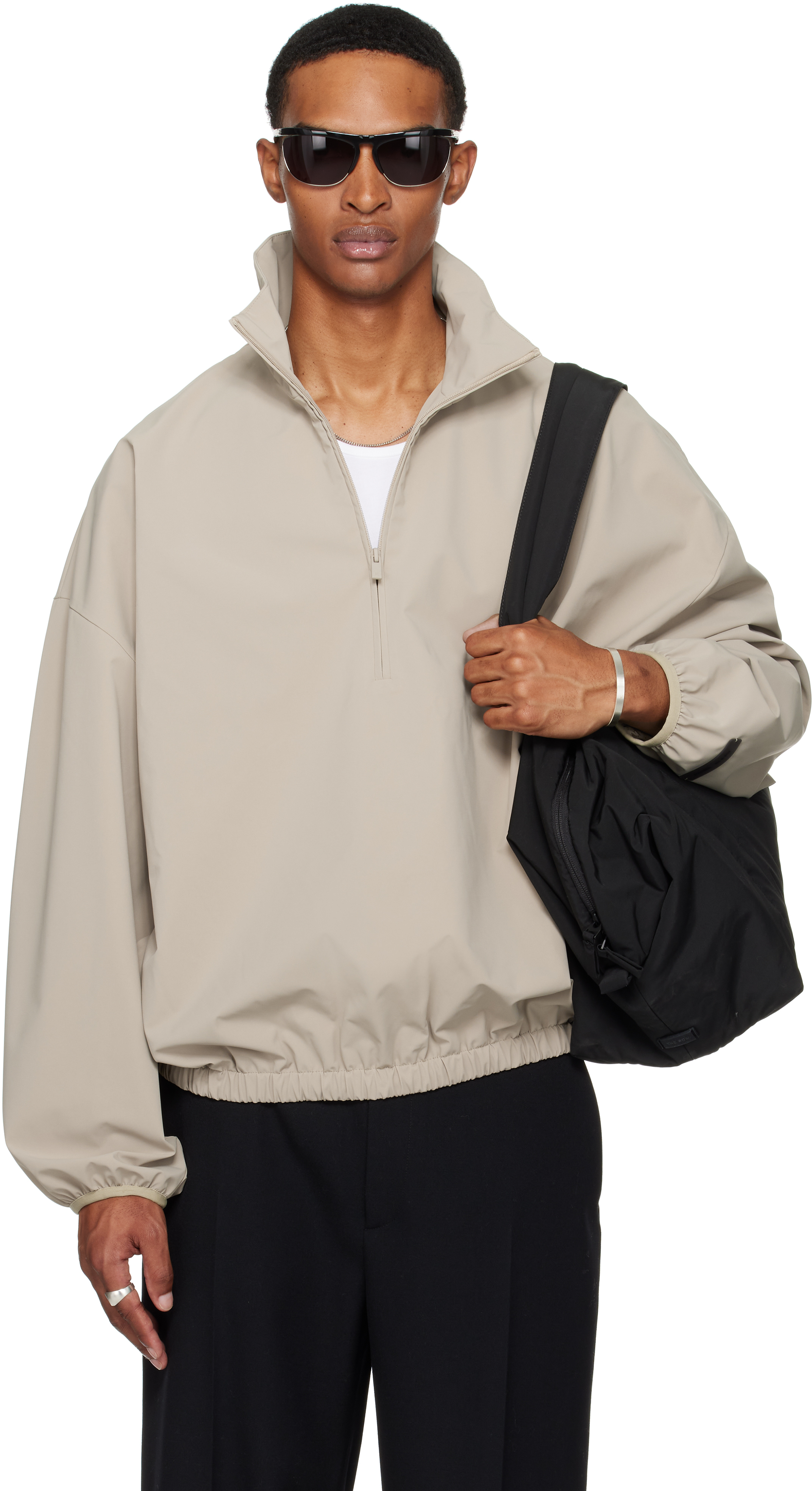 Fear of God ESSENTIALS: トープ Sporty ハーフジップ ジャケット