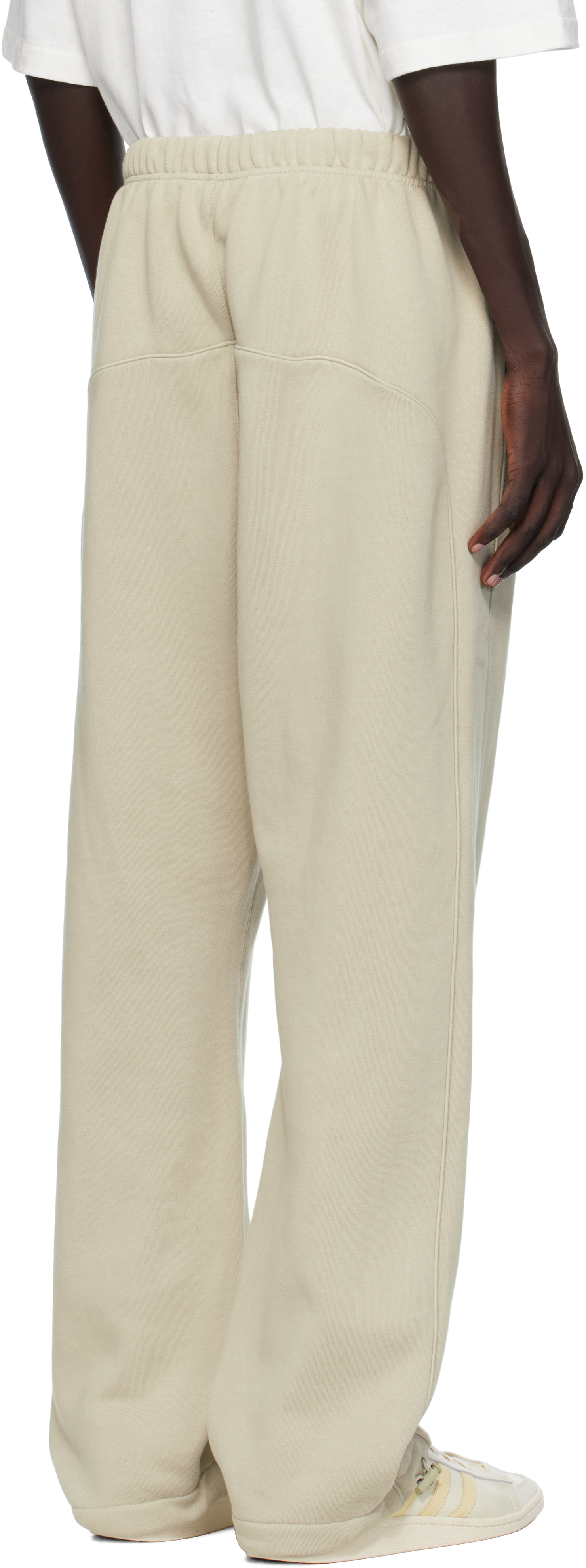 Essentials Taupe Relaxed Fleece Piping Sweatpants In Neutral