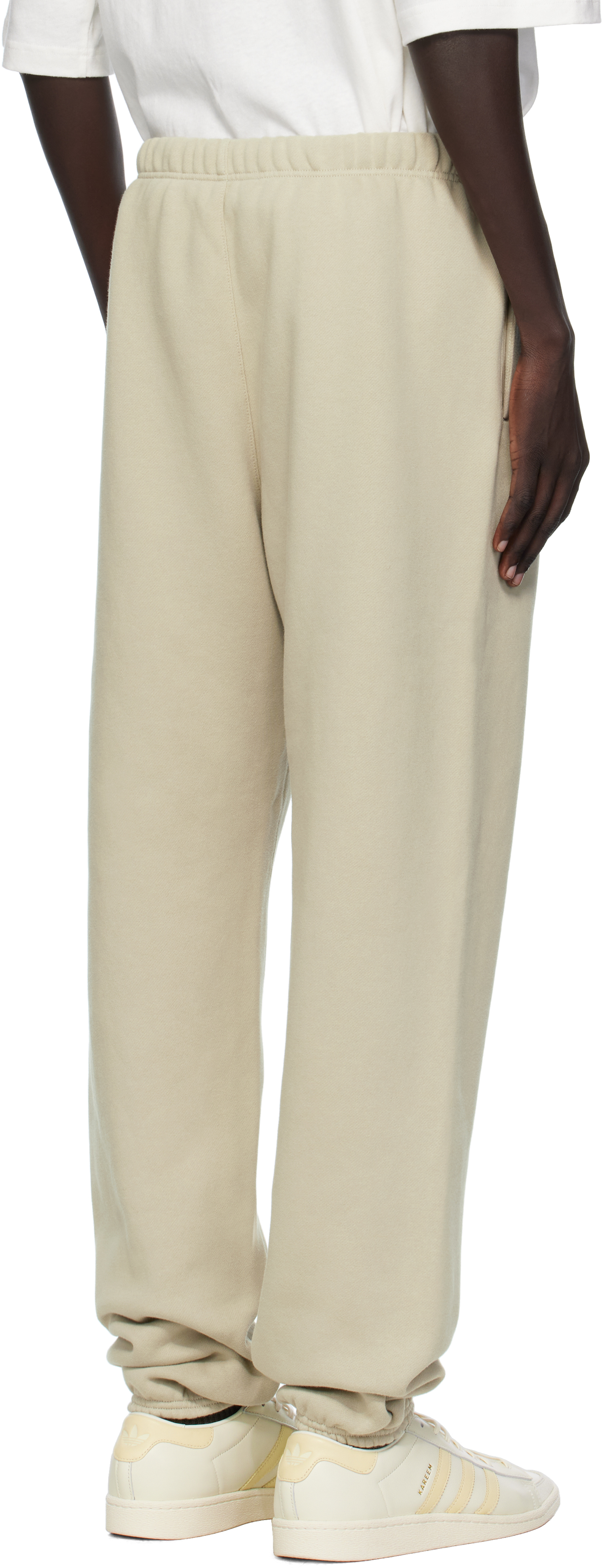 Essentials Taupe Relaxed Fleece Piping Sweatpants In Neutral