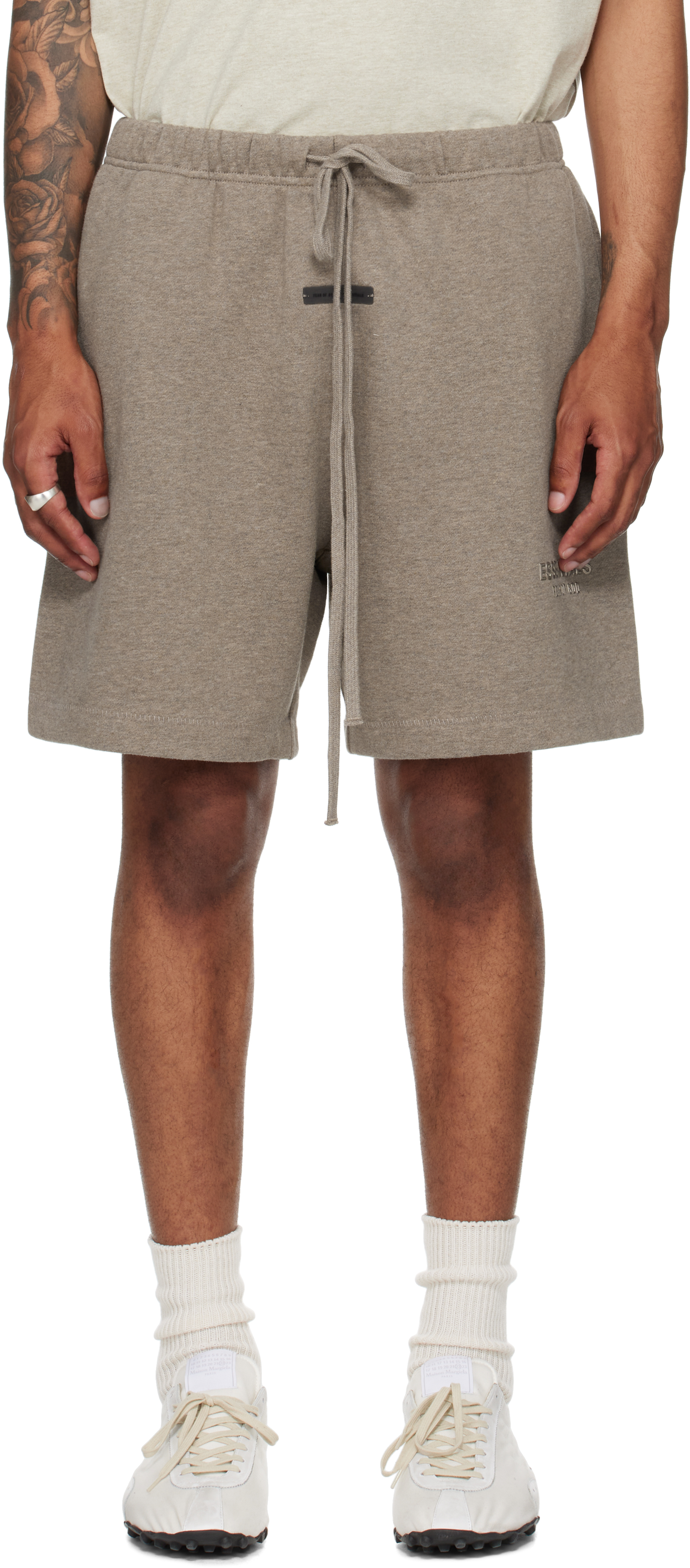 Brown Soccer Fleece Shorts