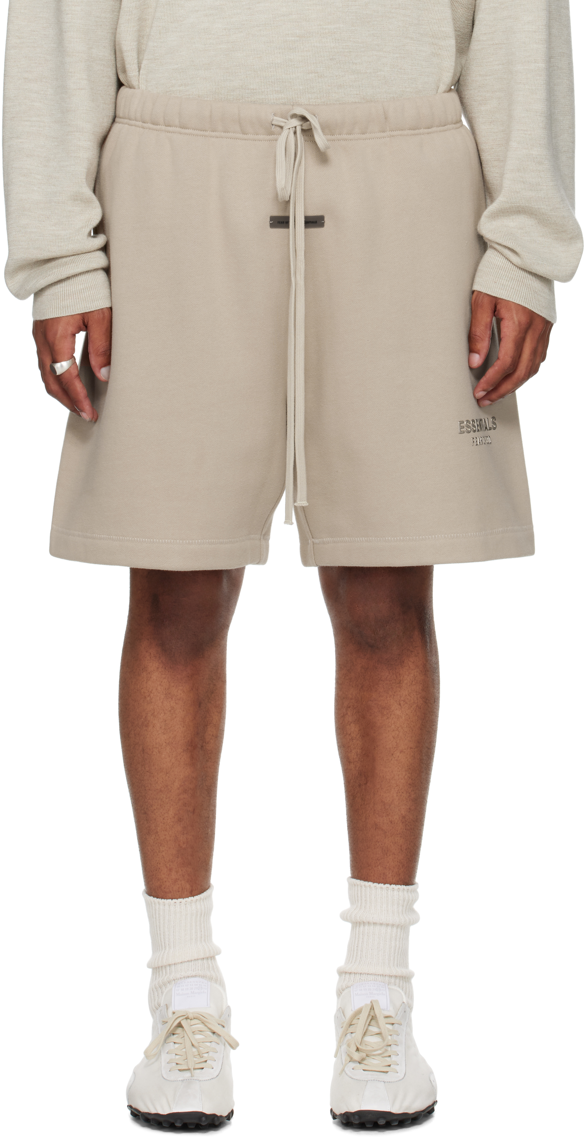 Taupe Soccer Fleece Shorts