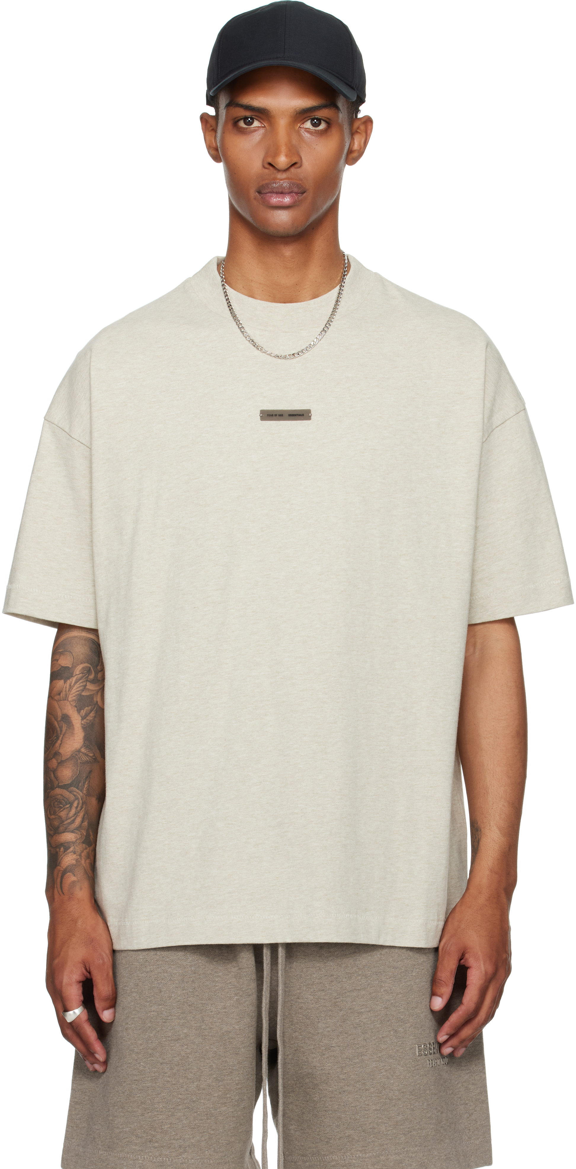 Essentials Beige Classic Fit T-shirt