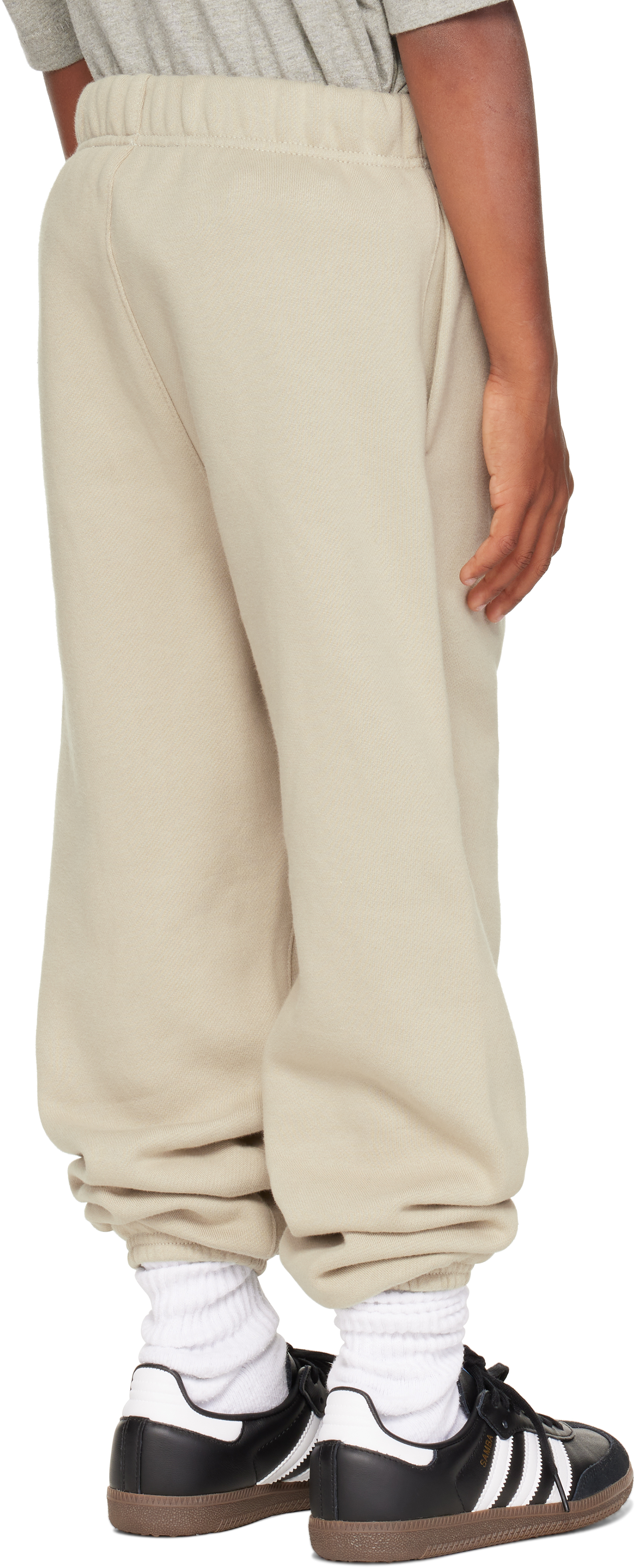 Essentials Kids Taupe Classic Fit Sweatpants In White