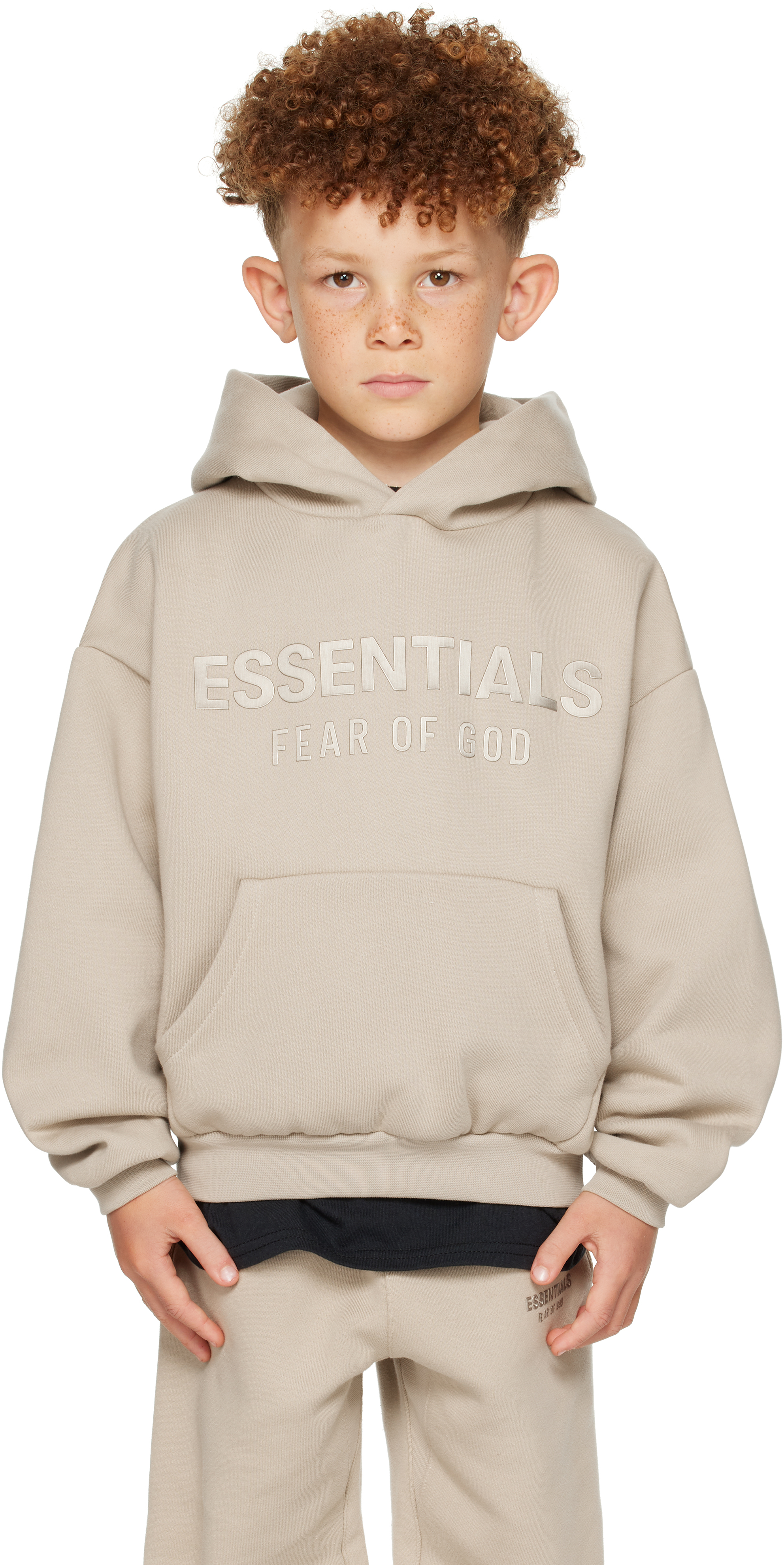 Puma Sweat à capuche homme Essentials Tape beige - Taille M