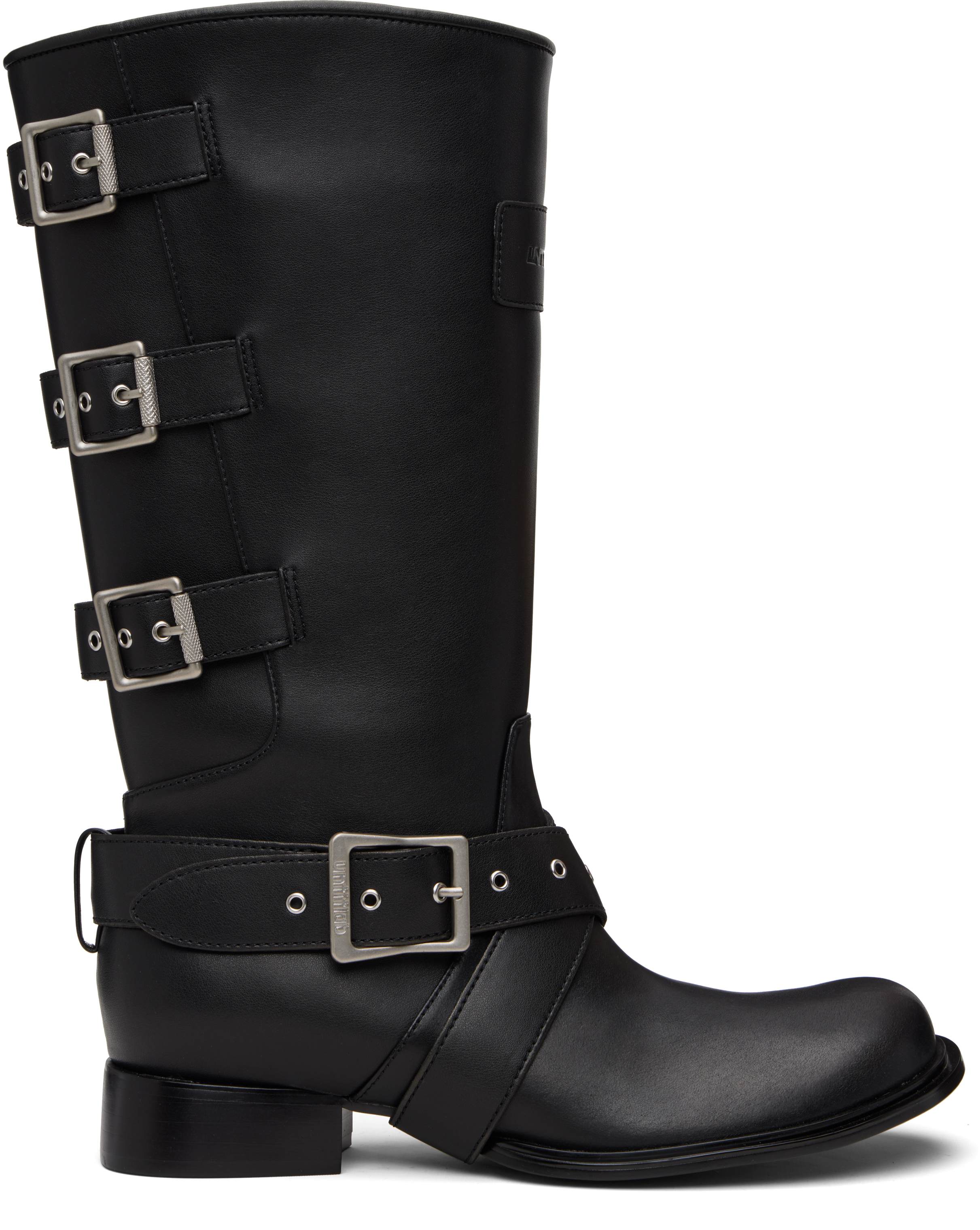 untitlab®: ブラック バックルブーツ | SSENSE 日本