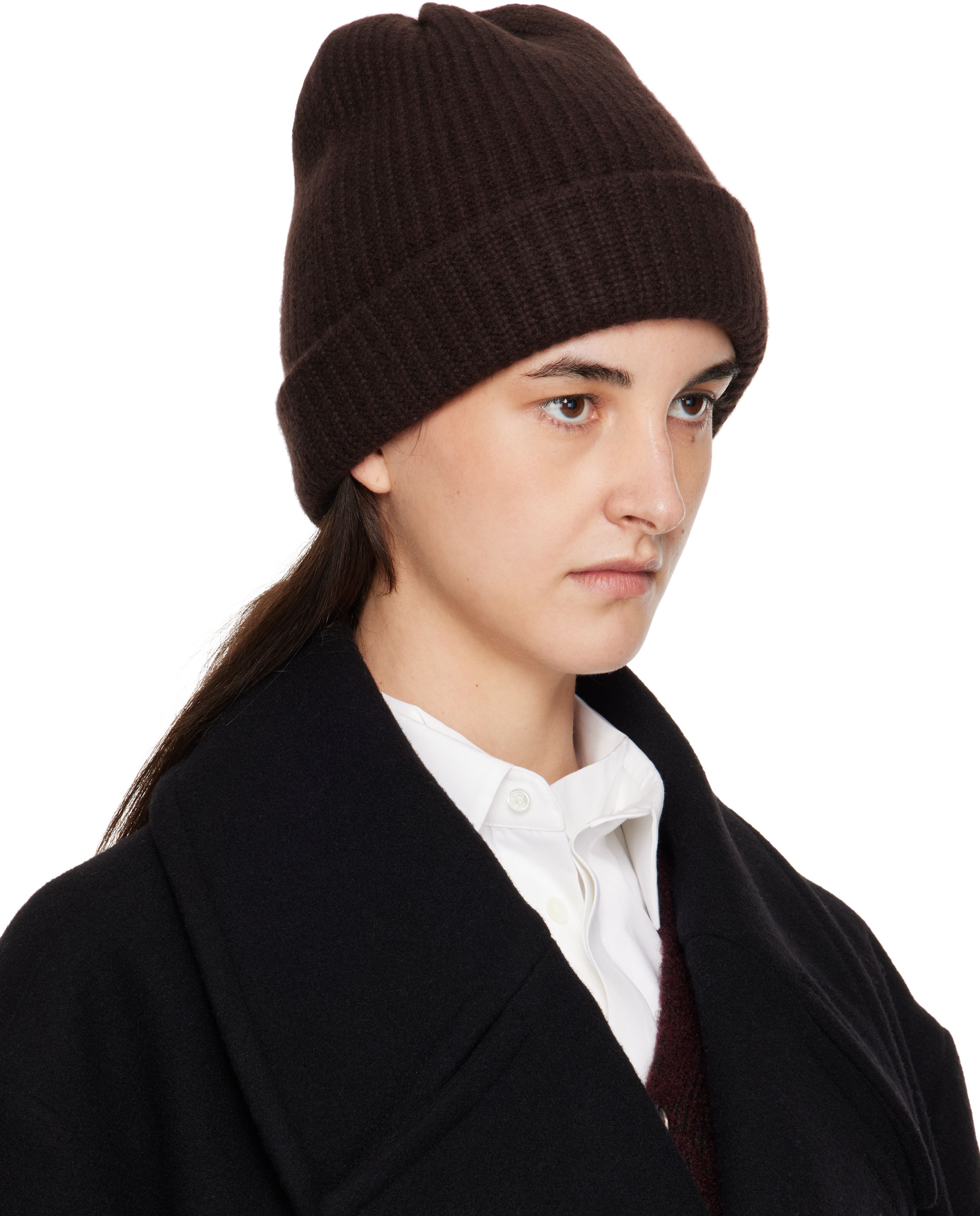 Maison Margiela Brown Cashmere Beanie