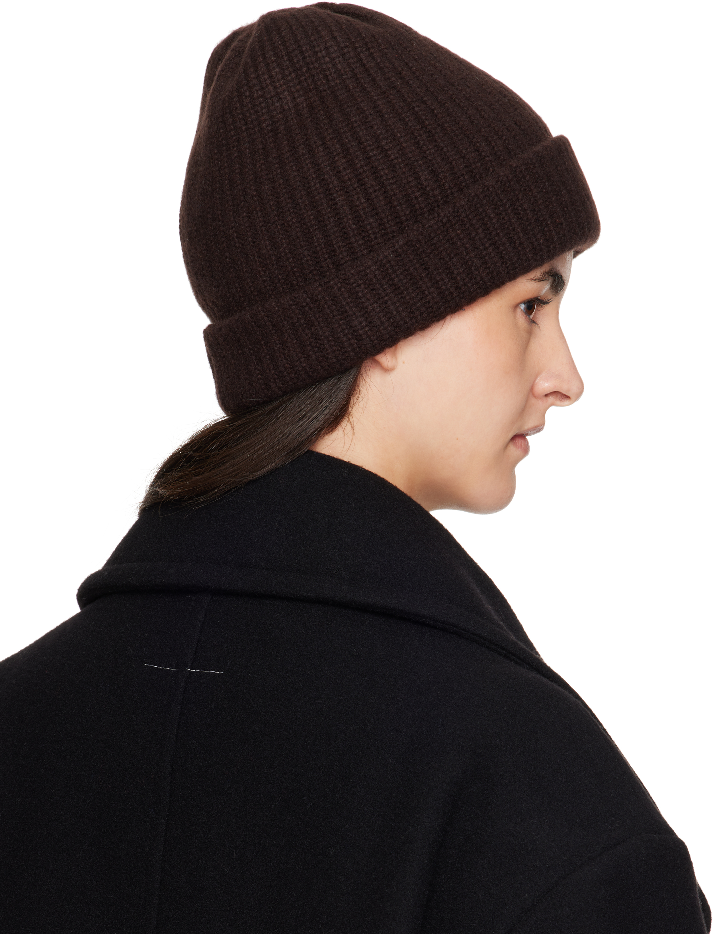 Maison Margiela Brown Cashmere Beanie