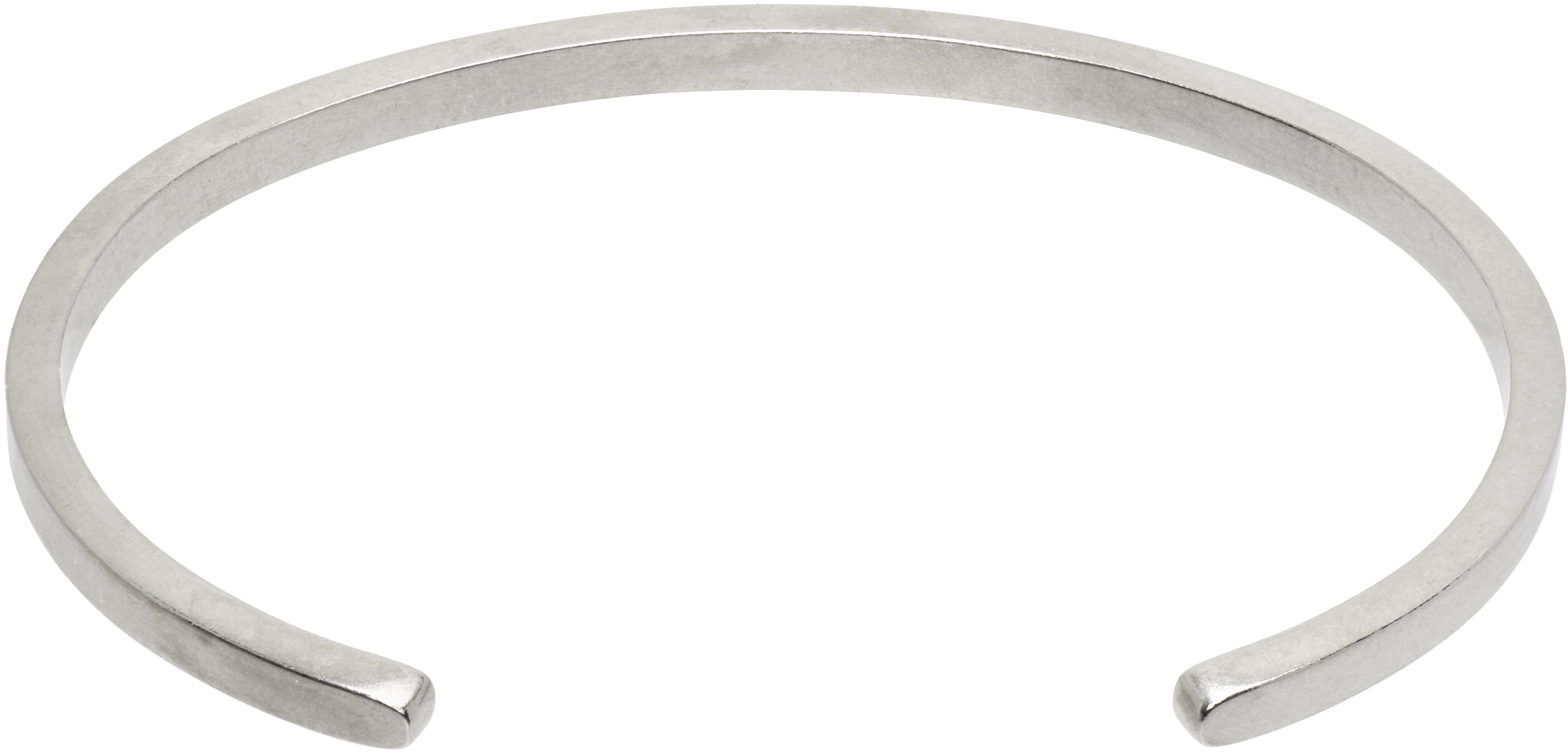 Maison Margiela Logo Cuff Bracelet In Silver
