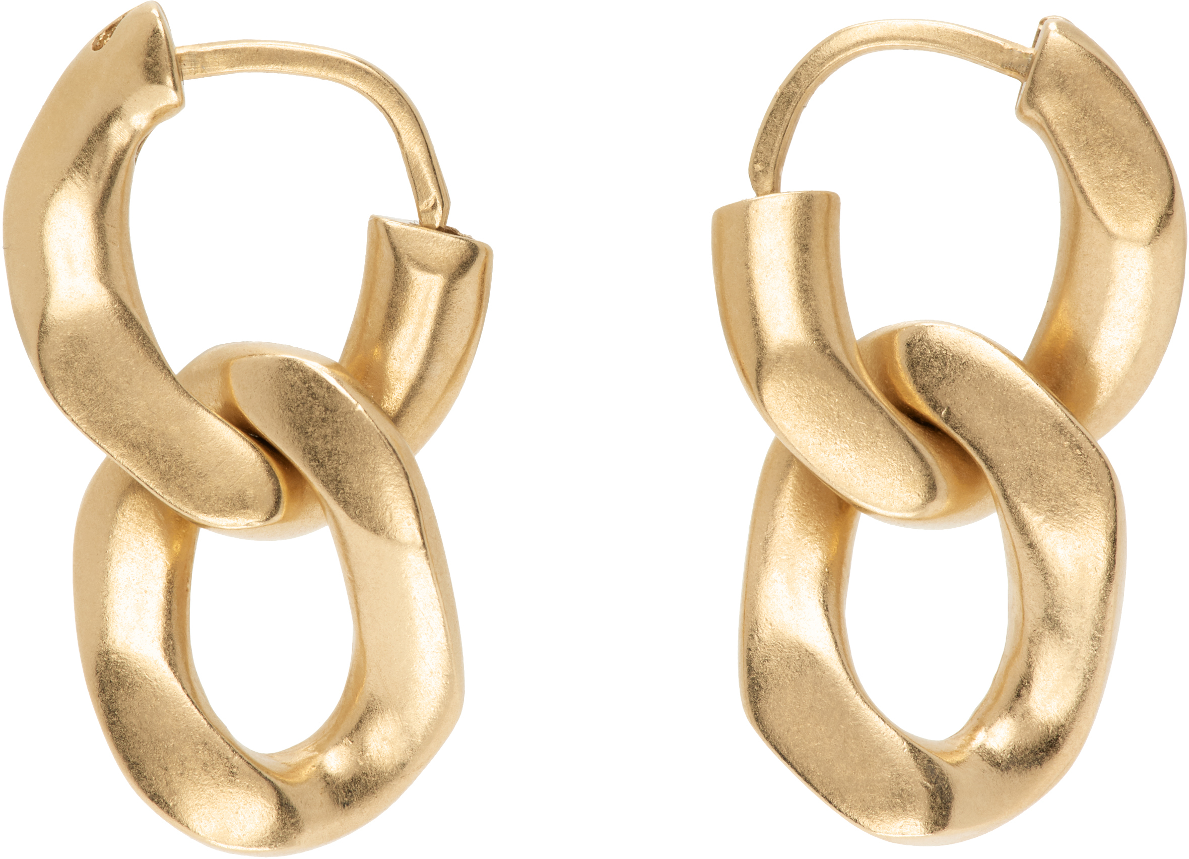 MAISON MARGIELA★ゴールド Gourmette Collection ロゴ ピアス Maison Margiela: ゴールド Gourmette Collection ピアス